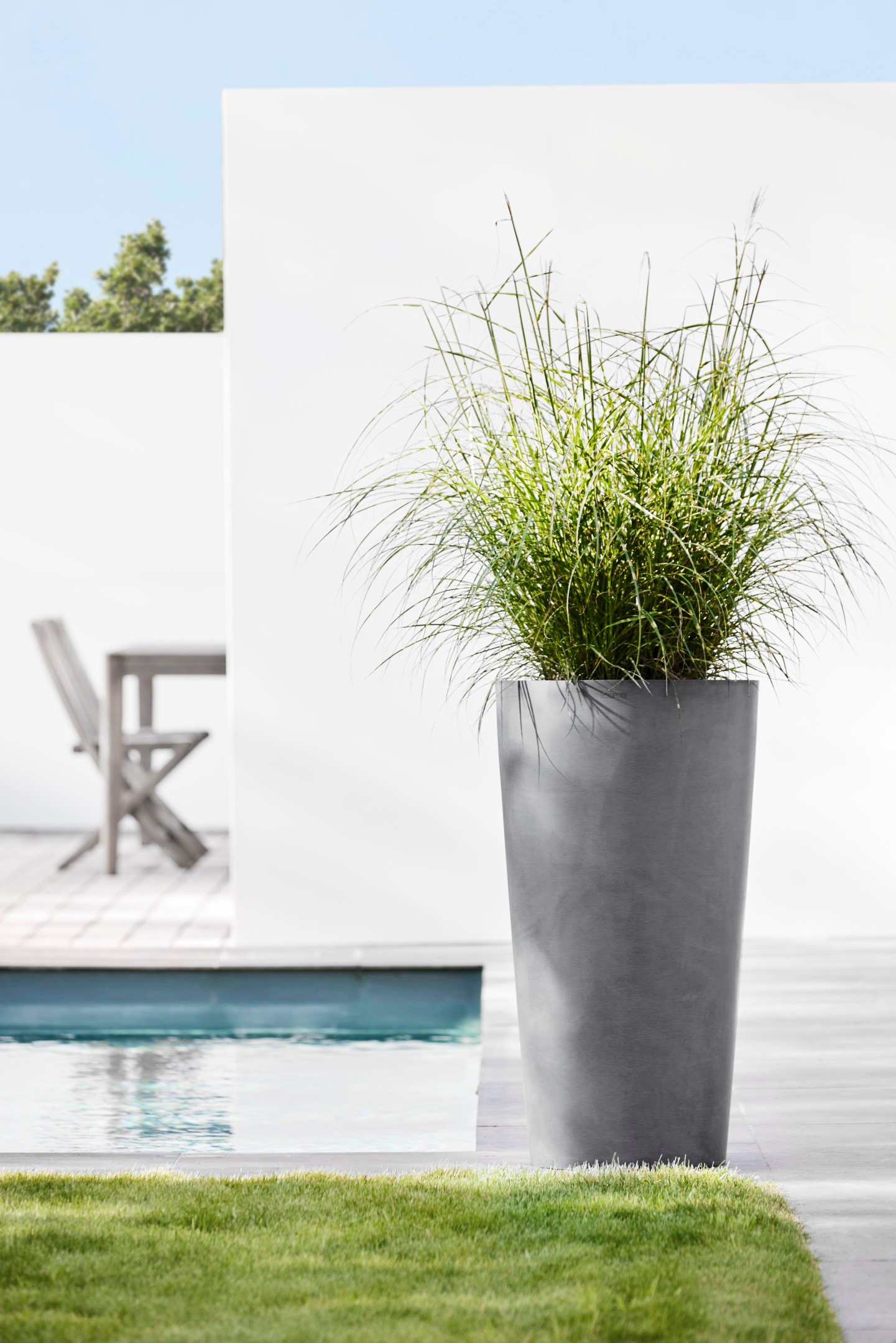 ECOPOTS Blumentopf »Amsterdam extrahoch 90 Grau«, für innen und außen: frostsicher, bruchsicher und lichtbeständig