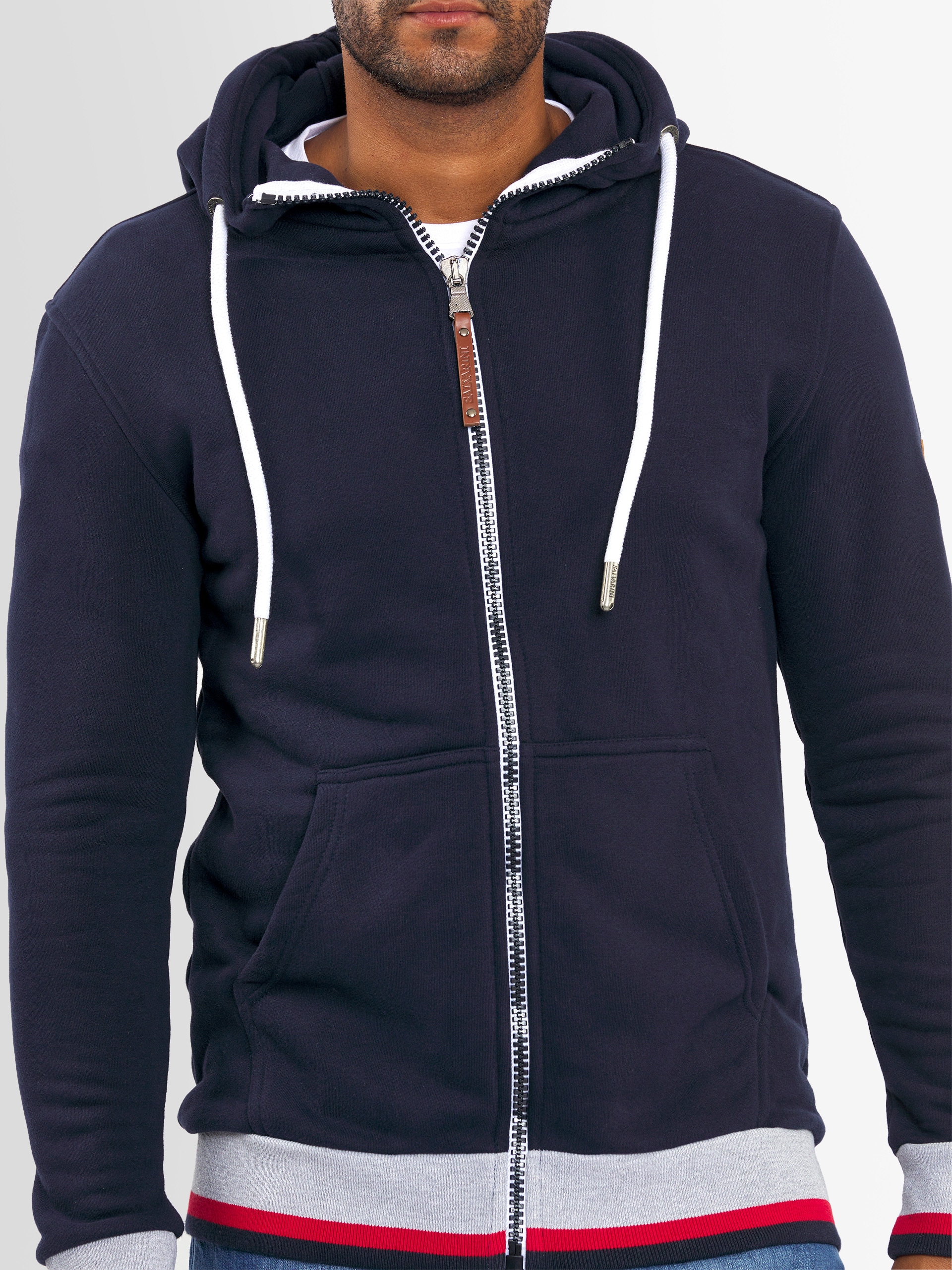Alessandro Salvarini Sweatjacke »ASRevellio«, mit großer Kapuze