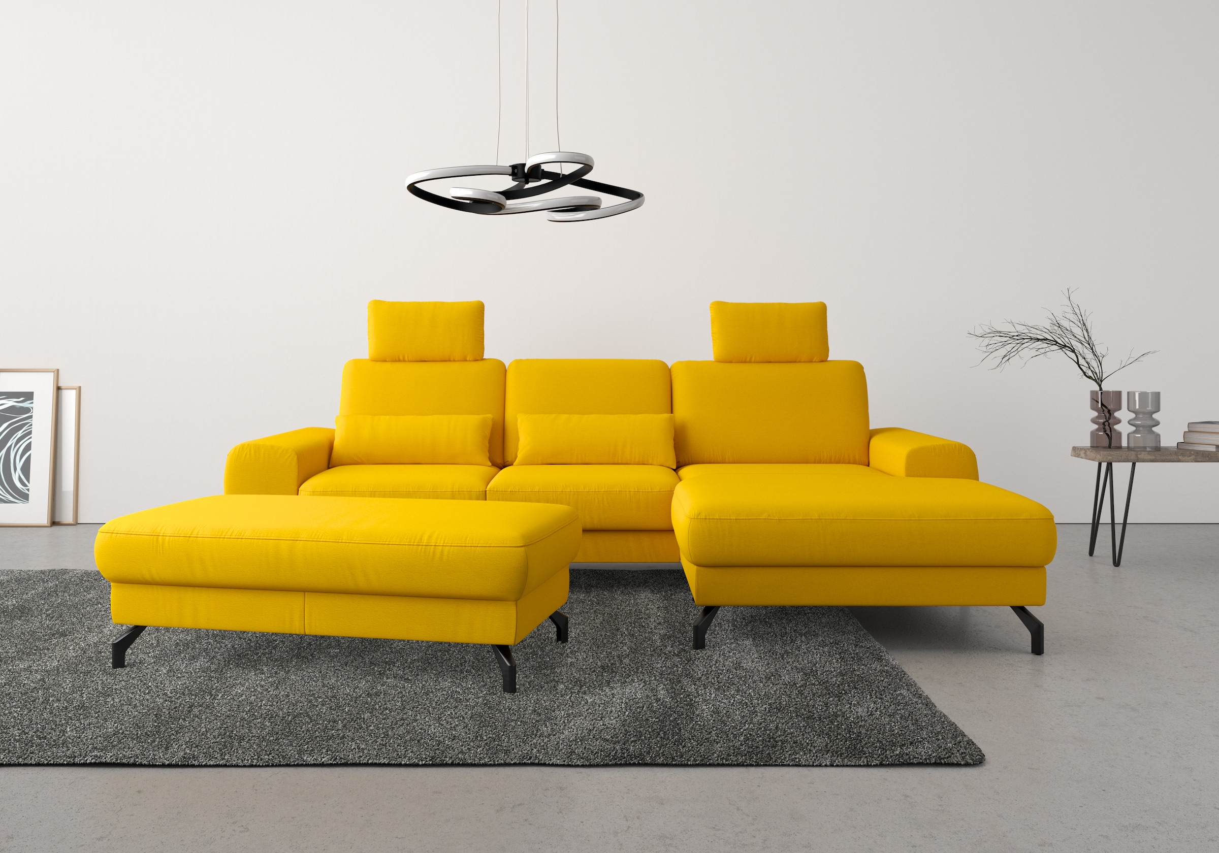 sit&more Ecksofa "Cinturo L-Form", inklusive Sitztiefenverstellung und Fede günstig online kaufen