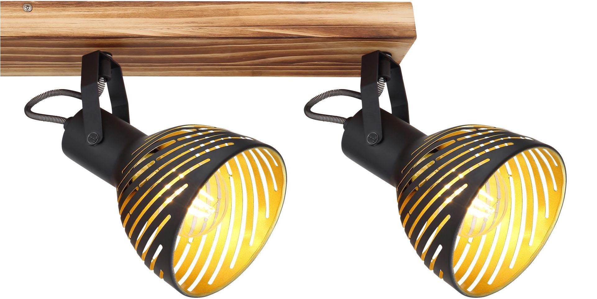 GLOBO LIGHTING Deckenstrahler »LENNA«, Leuchtmittel E27 | ohne Leuchtmittel, Schirme mit Dekorschlitze