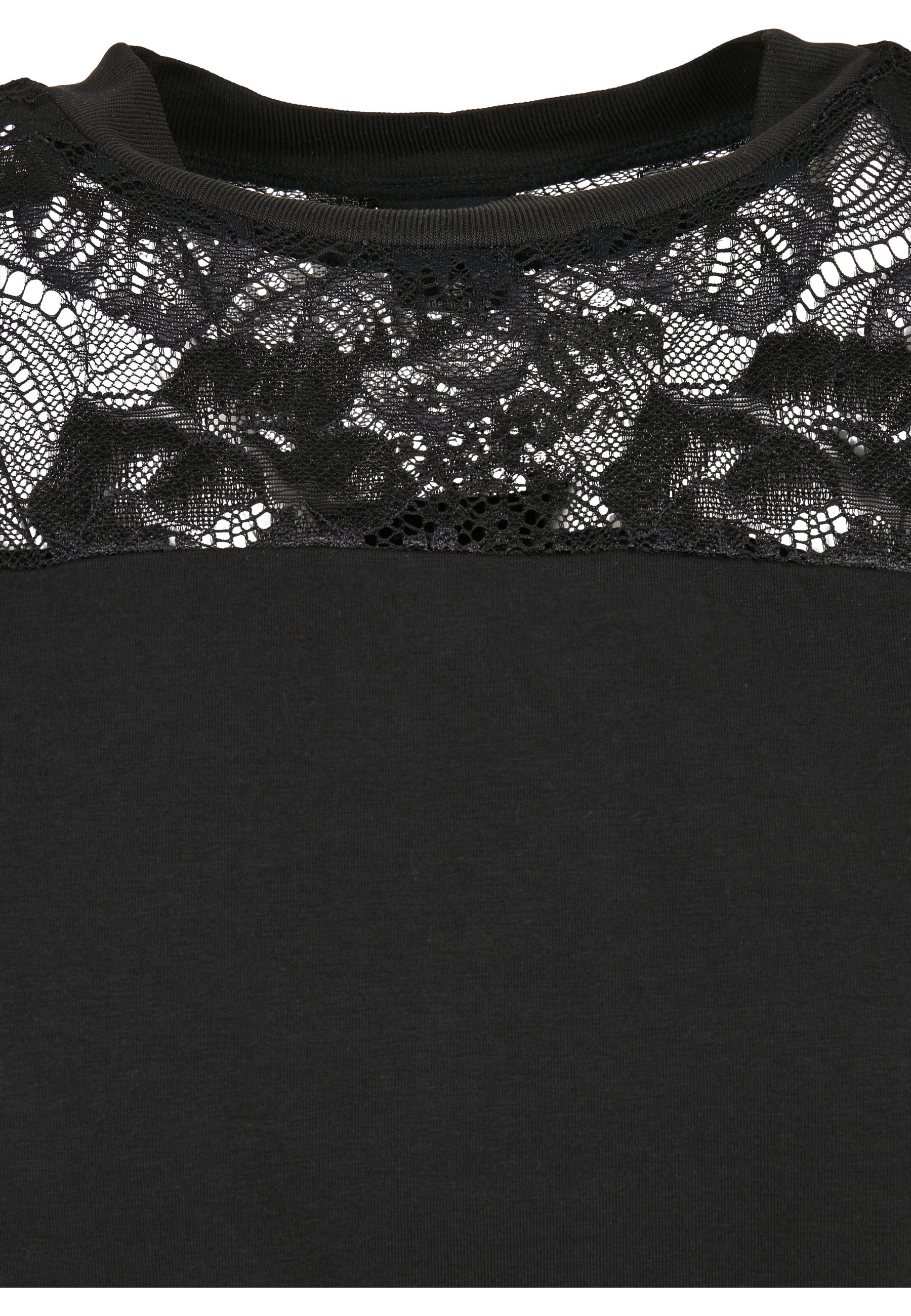 URBAN CLASSICS Kurzarmshirt »Urban Classics Damen Ladies Short Oversized Lace Tee« 1 Stk.