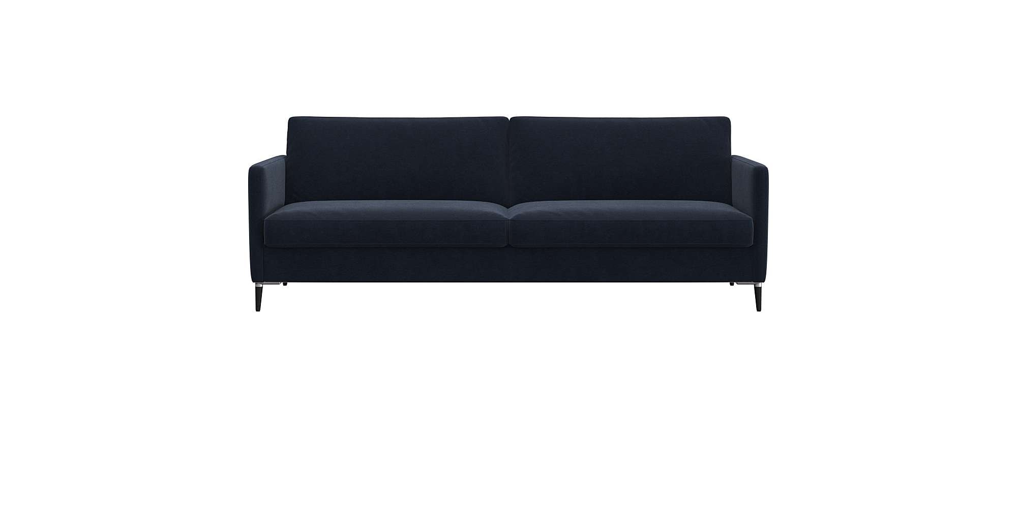 FLEXLUX 3-Sitzer "Fiore, super Sitzkomfort durch Kaltschaum im Sitz" schmale Armlehnen, Füße Alu+schwarz