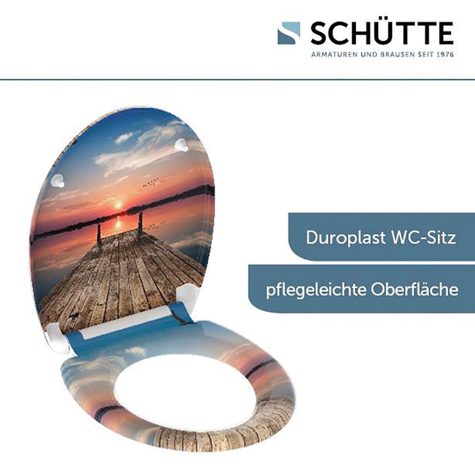 Schütte WC-Sitz »SUNSET SKY«, bruchsicher und kratzfest, Absenkautomatik, Standardmaß