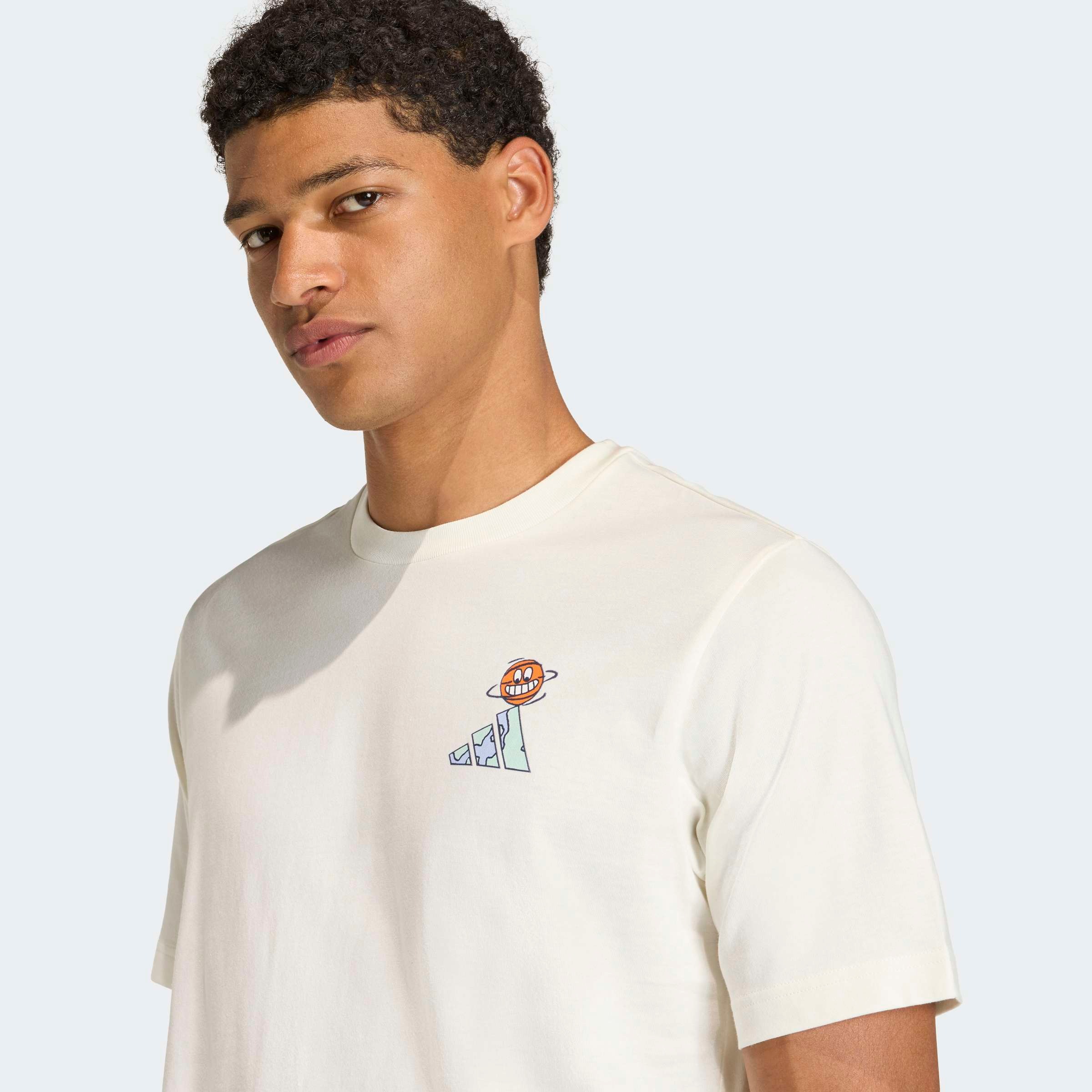 T-Shirt ADIDAS SPORTSWEAR "EARTH DAY GRAFIK", Herren, Gr. XXL, sanftes weiß, Obermaterial: 100% Baumwolle, Shirts T-Shirt 3