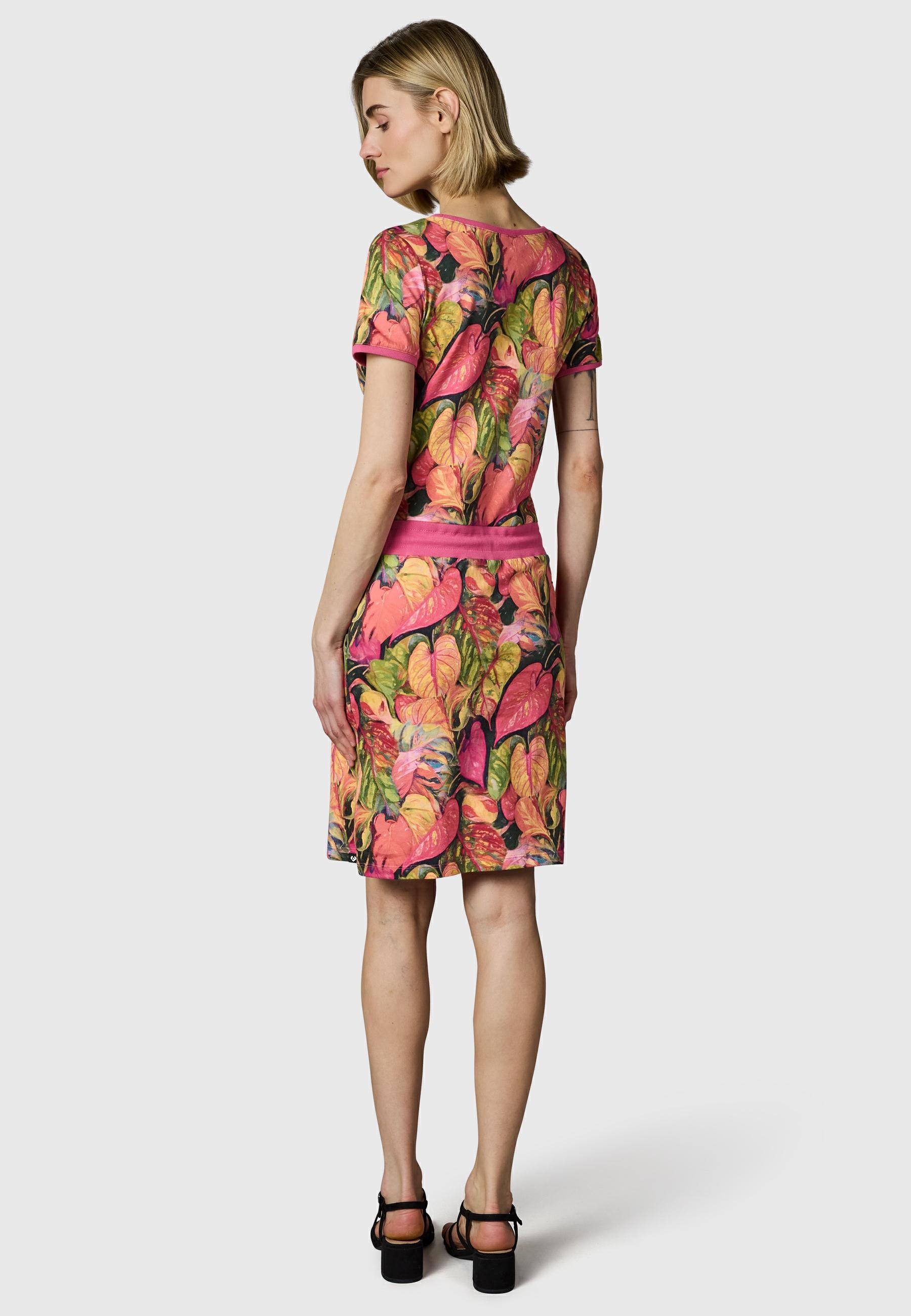 Ragwear Sommerkleid »Baomi Tropic YOUMODO« Außentaschen | Eingrifftaschen Gemustertes Kurzarm Kleid für Damen