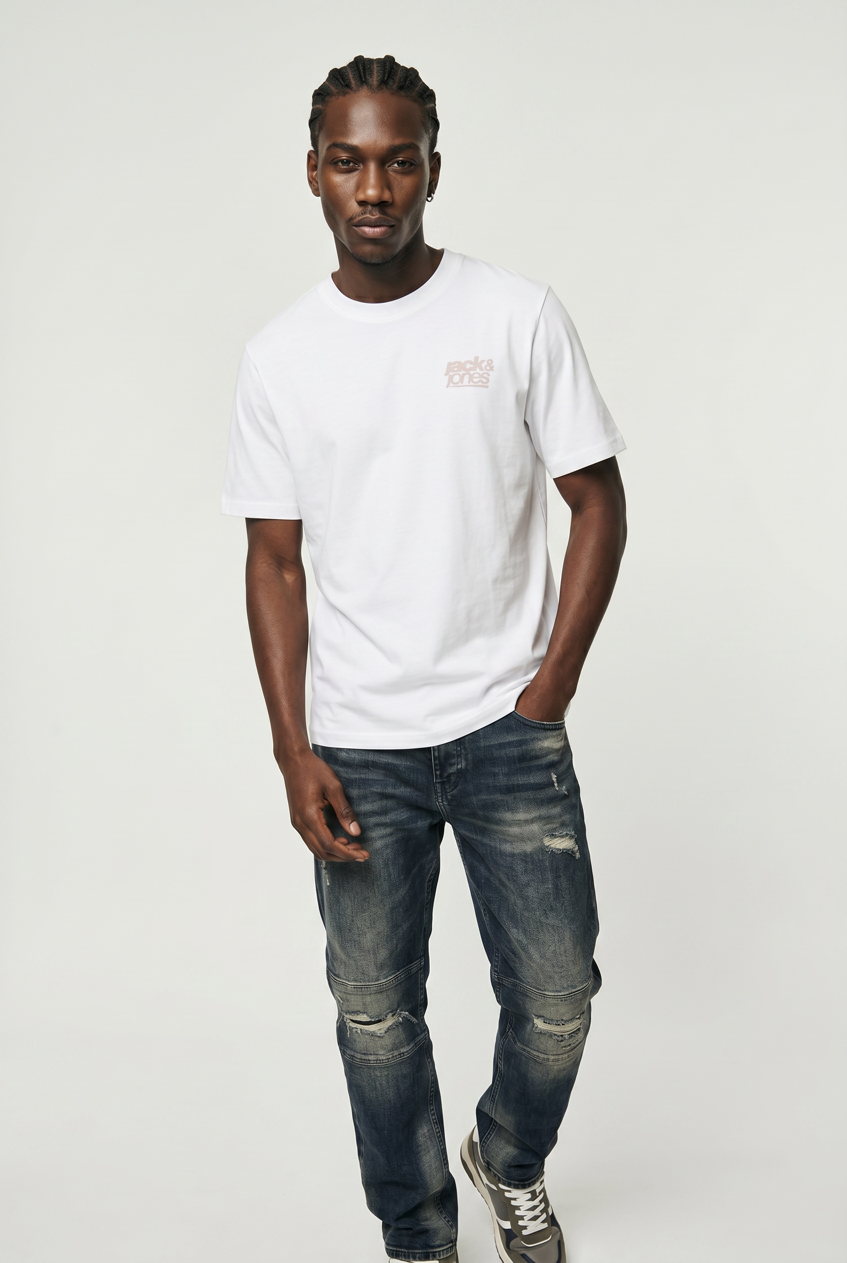 Jack & Jones T-Shirt "JCOCLUB BACK PHOTO TEE SS CREW NECK" mit Print