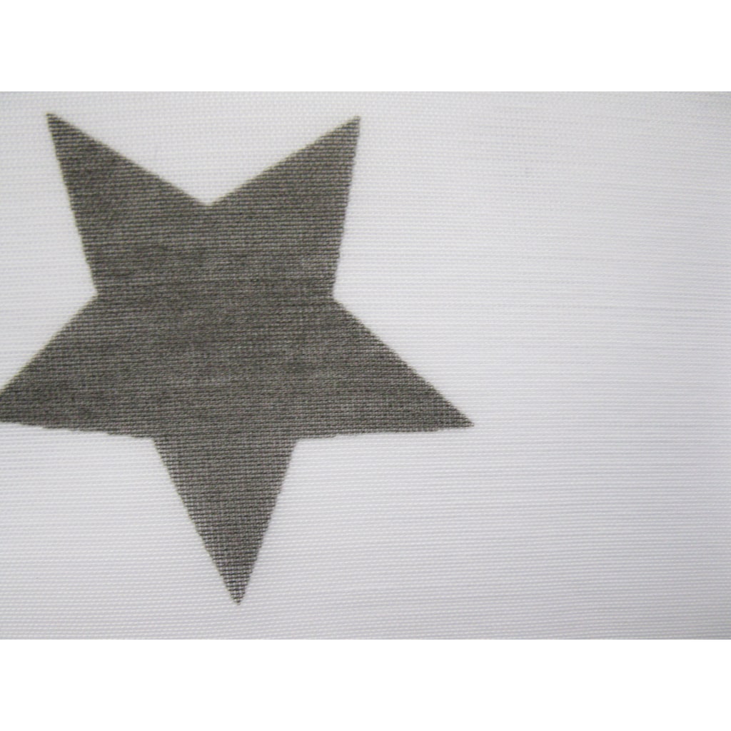 ELBERSDRUCKE Gardine »Stars Allover 07 weiß-grau«, (1 St.)