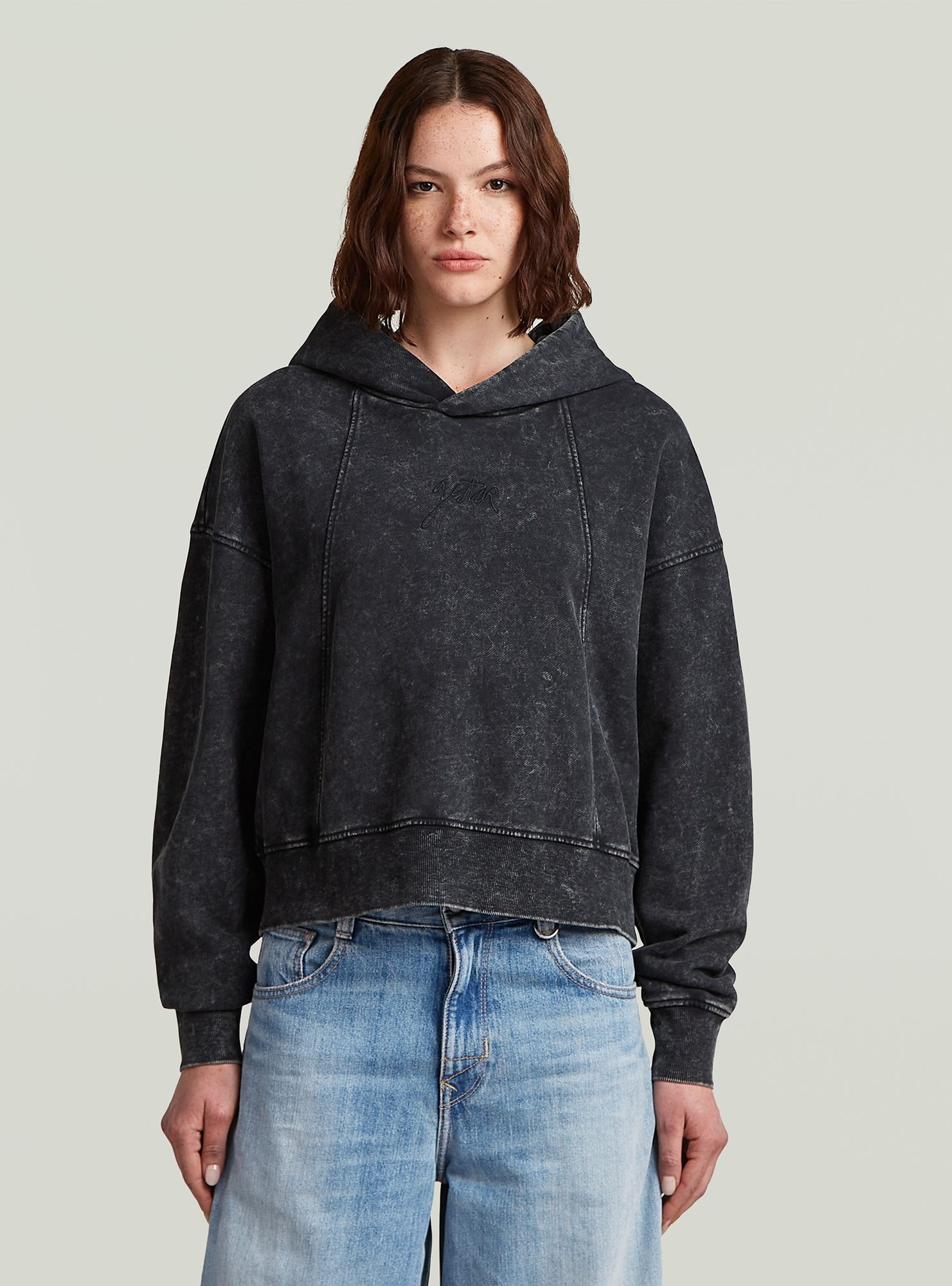 G-STAR Longpullover "Washed A Line Script Hoodie Sweater" günstig online kaufen