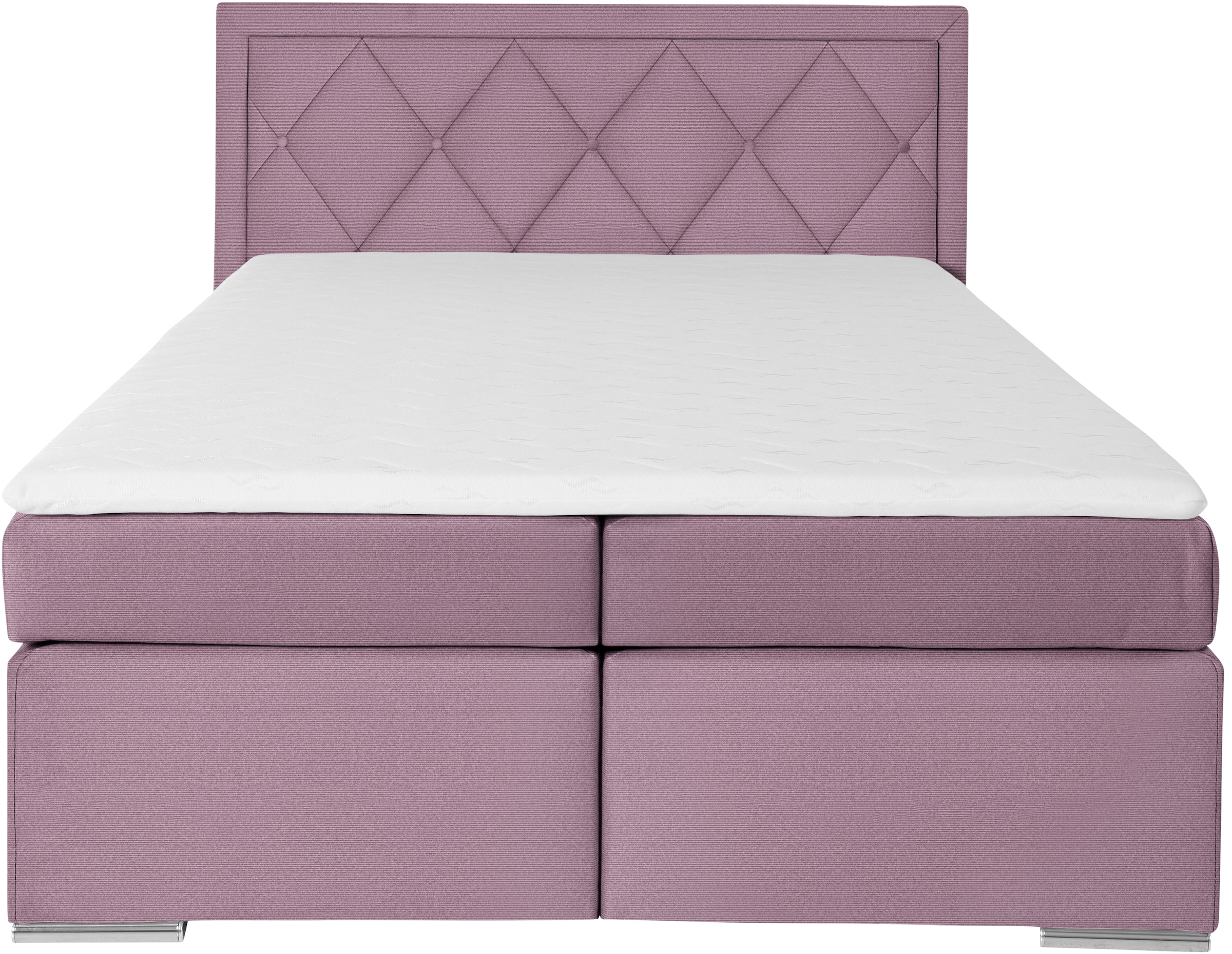 Leonique Boxbett »Alfie, Bestseller, wahlweise mit Bettkasten«, mit Knopfheftung im Kopfteil, H2, H3 und H4 wählbar