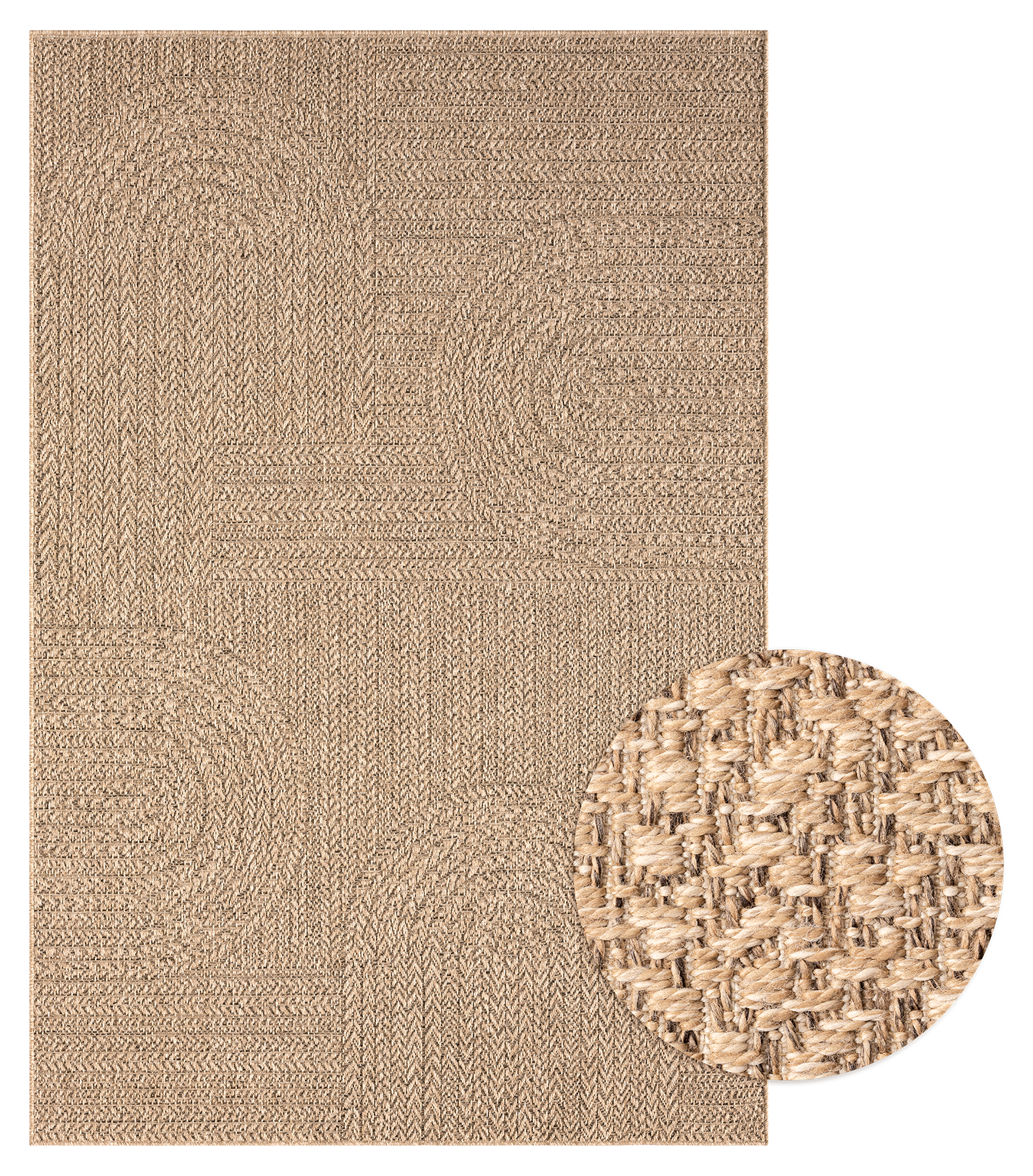 merinos Teppich "Kenzy" rund 10 mm Höhe robuster In- und Outdoor Teppich im günstig online kaufen