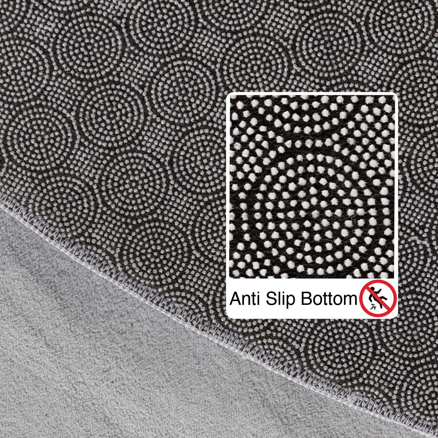 Teppich AYYILDIZ TEPPICHE "SKY 5400", silber (silberfarben), H:7mm Ø:200cm, Polyester, Teppiche, Teppich, Besonders weich / Softfllor / waschbar 2