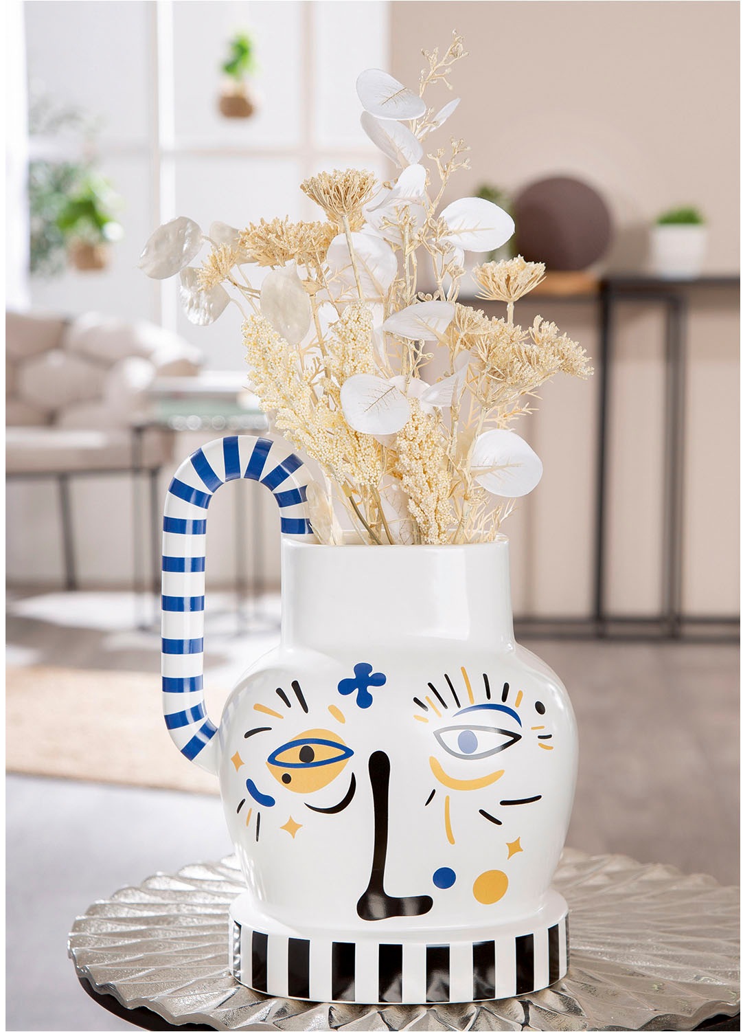 GILDE Tischvase "Henkelvase Fira weiß H. 23 cm", (1 St.) günstig online kaufen