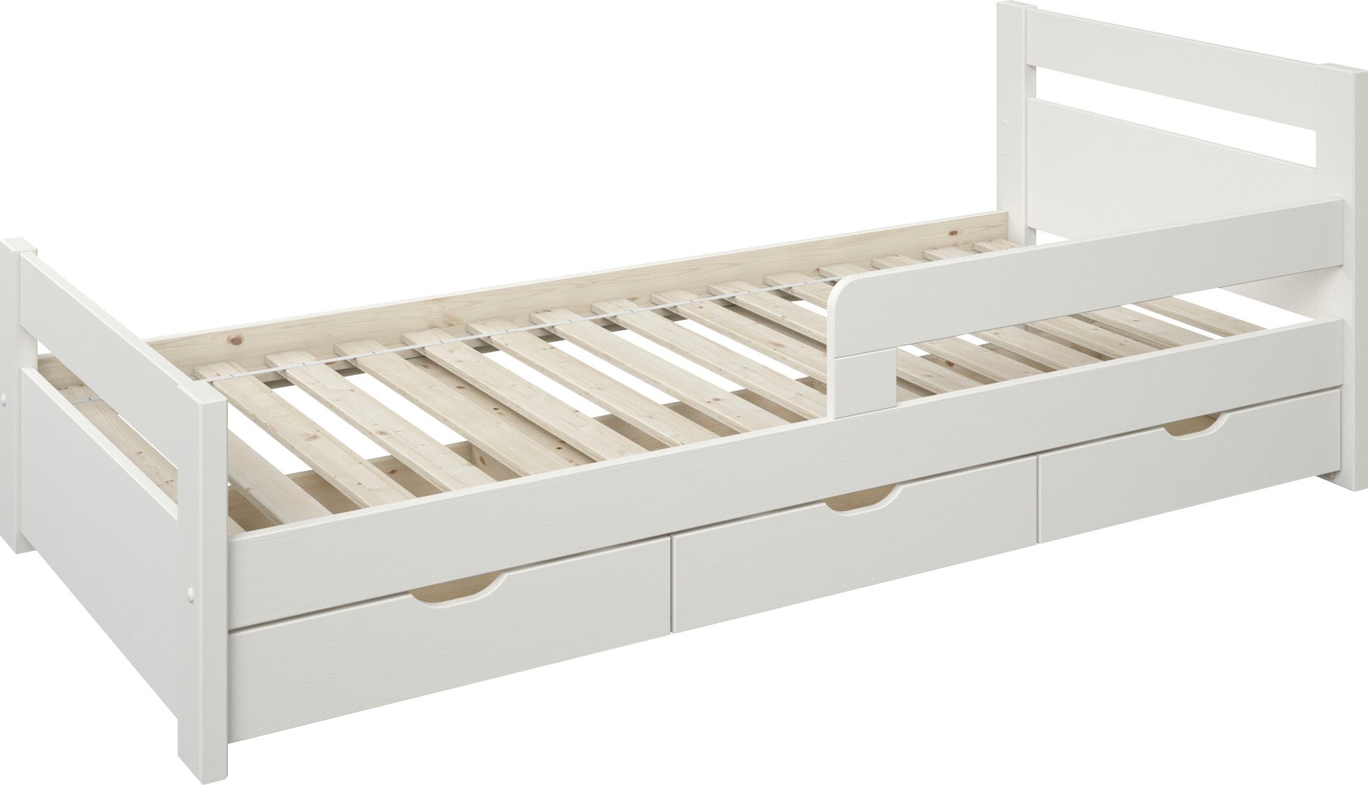 Thumbnail - OTTO home Kinderbett ""TIMMO " BESTSELLER, inklusive 3 Schubkästen" bodentief, mit Rausfallschutz, zertifiziertes Massiv...