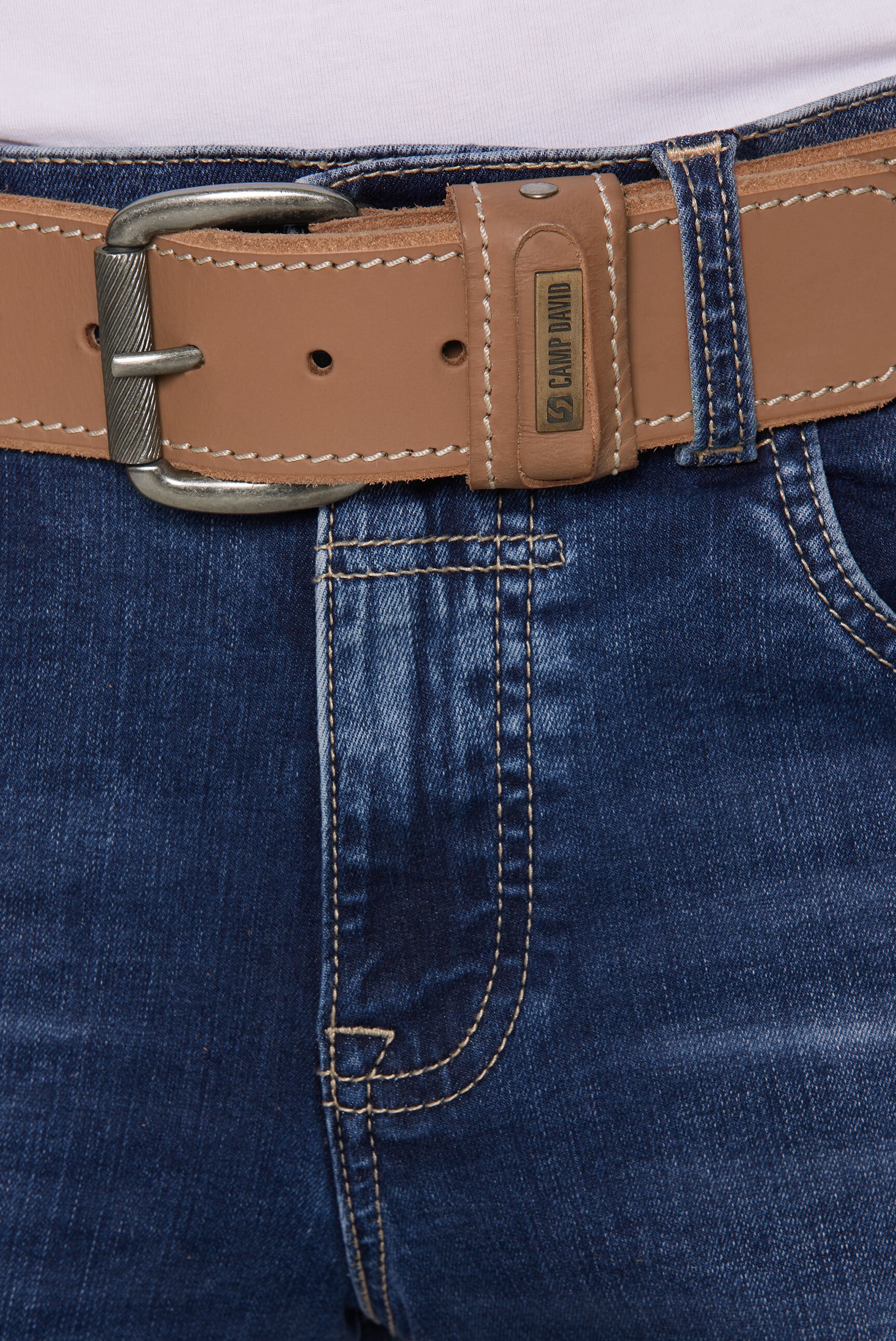 Thumbnail - CAMP DAVID Ledergürtel mit verstellbarer Weite