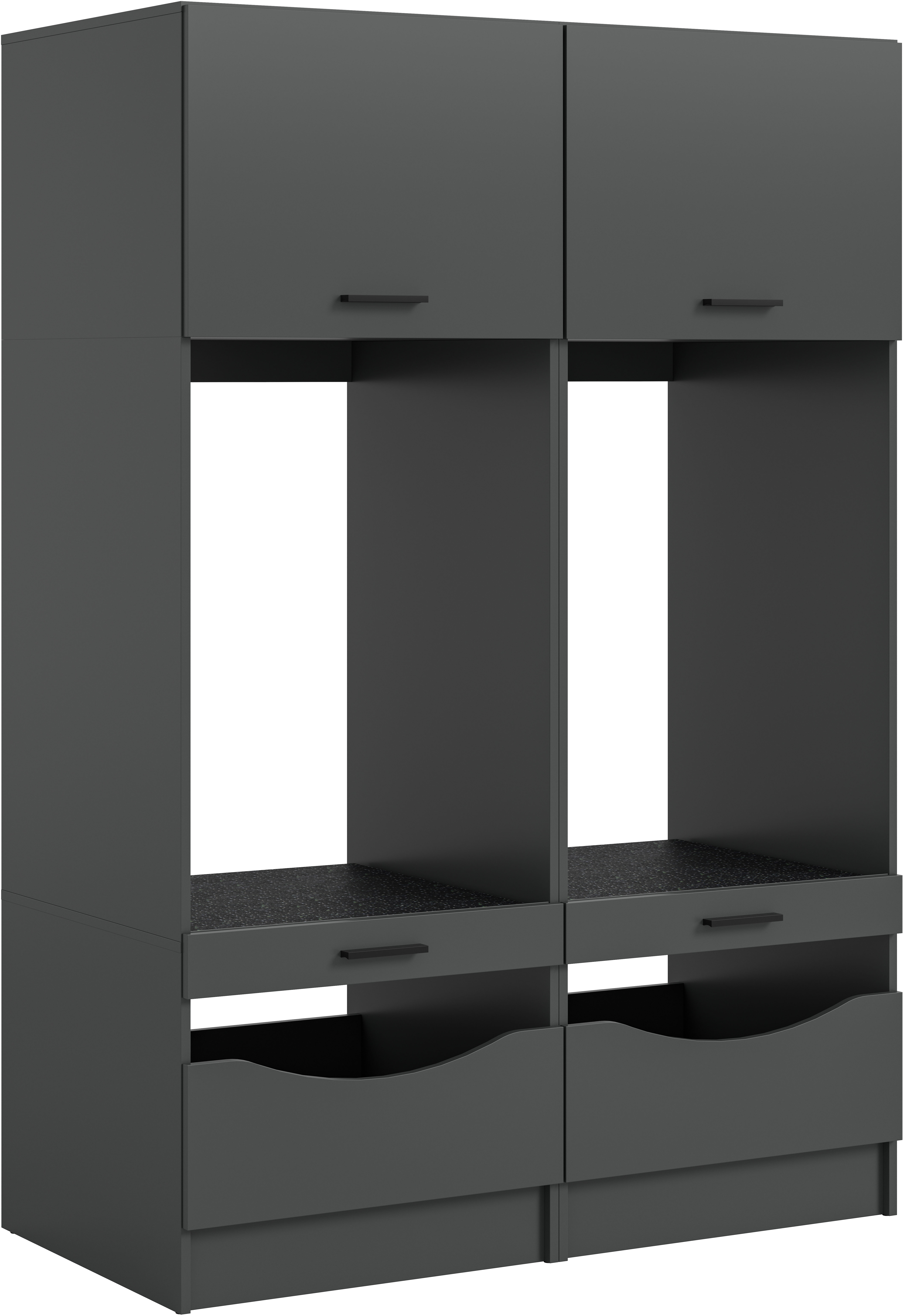 welltime Mehrzweckschrank-Set "FALAS, 2-teilig, Hauswirtschaftsraum Set, Breite 133 cm" bestehend aus: 2x Waschmaschinenumbauschrank, in verschiedenen Farben