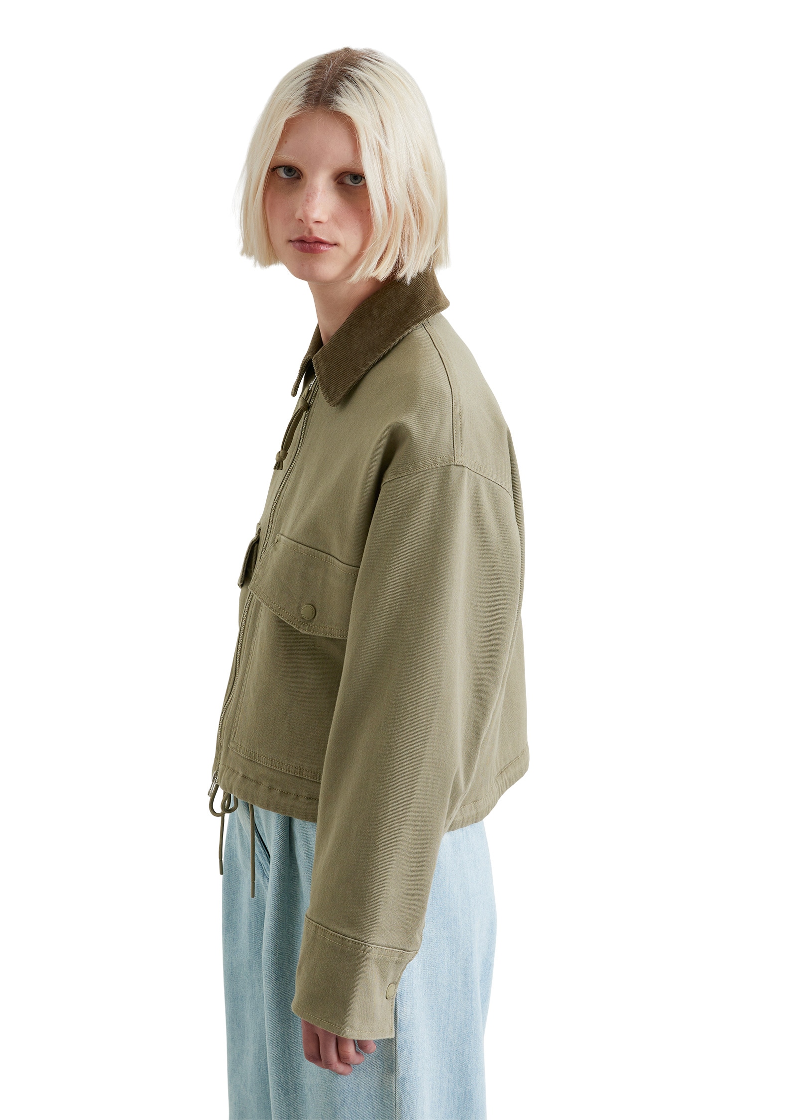 Marc O'Polo DENIM Outdoorjacke »aus Cotton Stretch Twill«, ohne Kapuze
