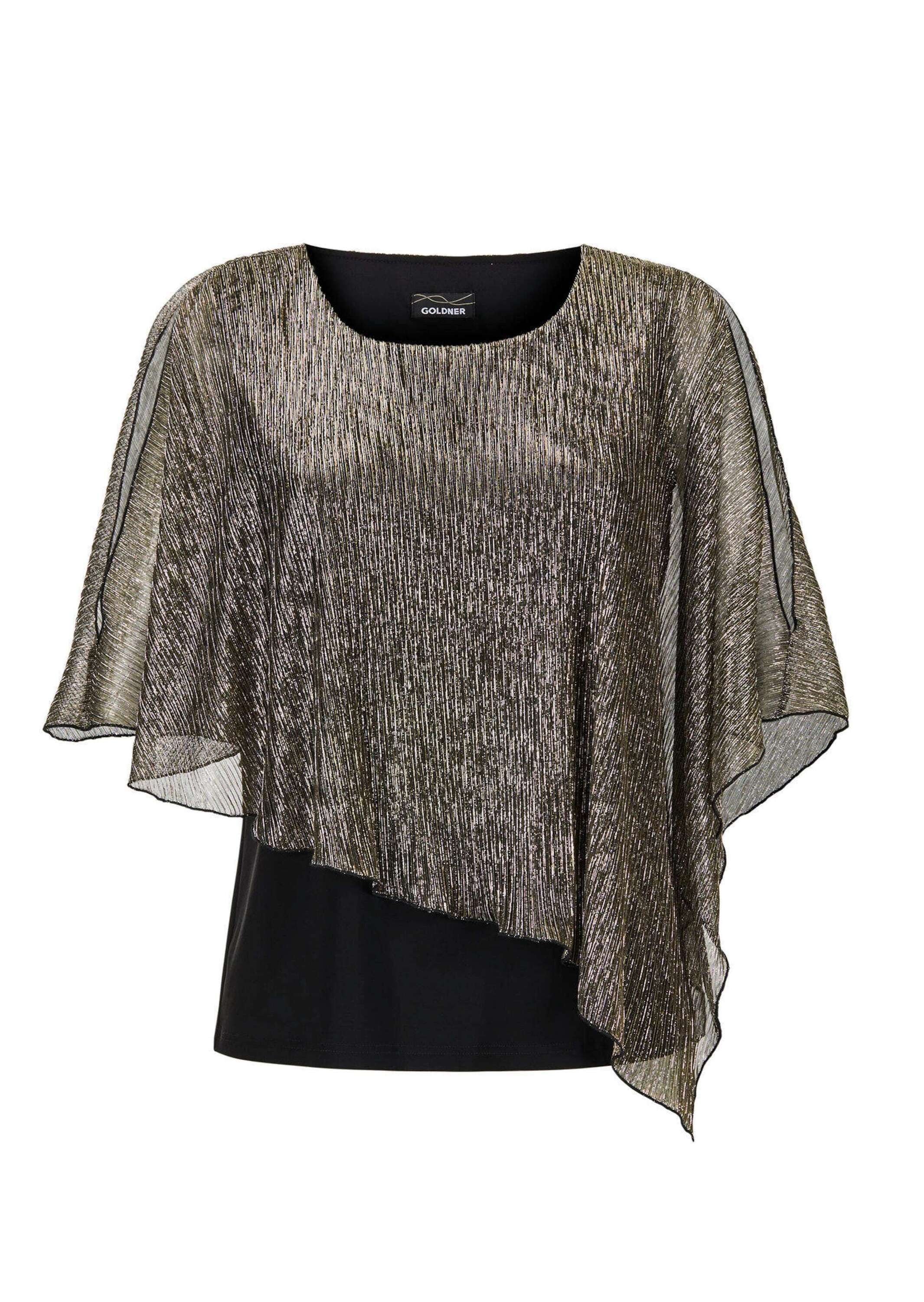 GOLDNER Kurzarmshirt "Kurzgröße Jerseyshirt mit Glanzakzenten" Überwurf günstig online kaufen