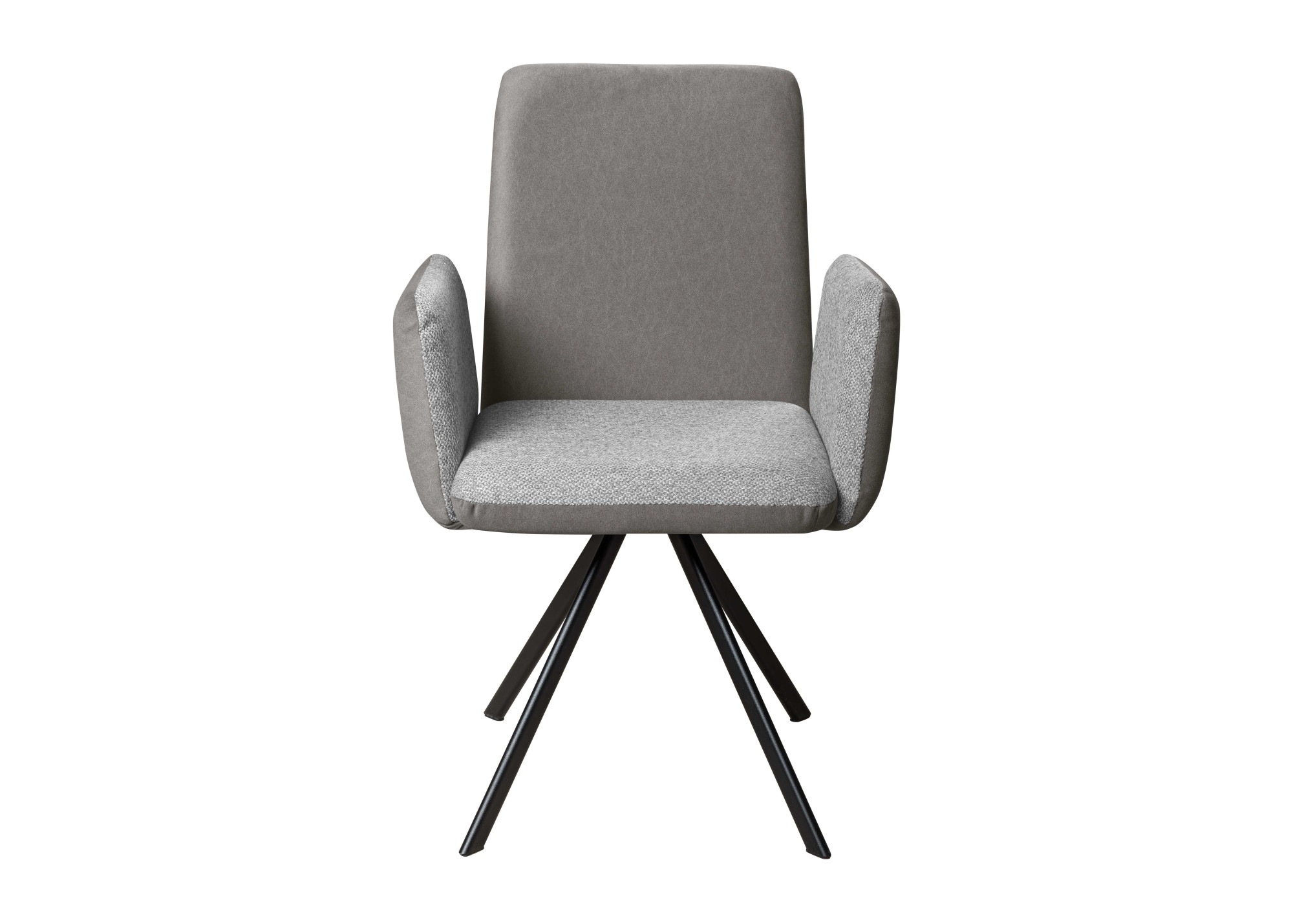 Home affaire Armlehnstuhl »Gabi Polsterstuhl, Esszimmerstuhl, Küchenstuhl, 4-Fußstuhl« () Gestell aus matt-schwarzem Flachmetall, stabil, 2-Stoff-Design