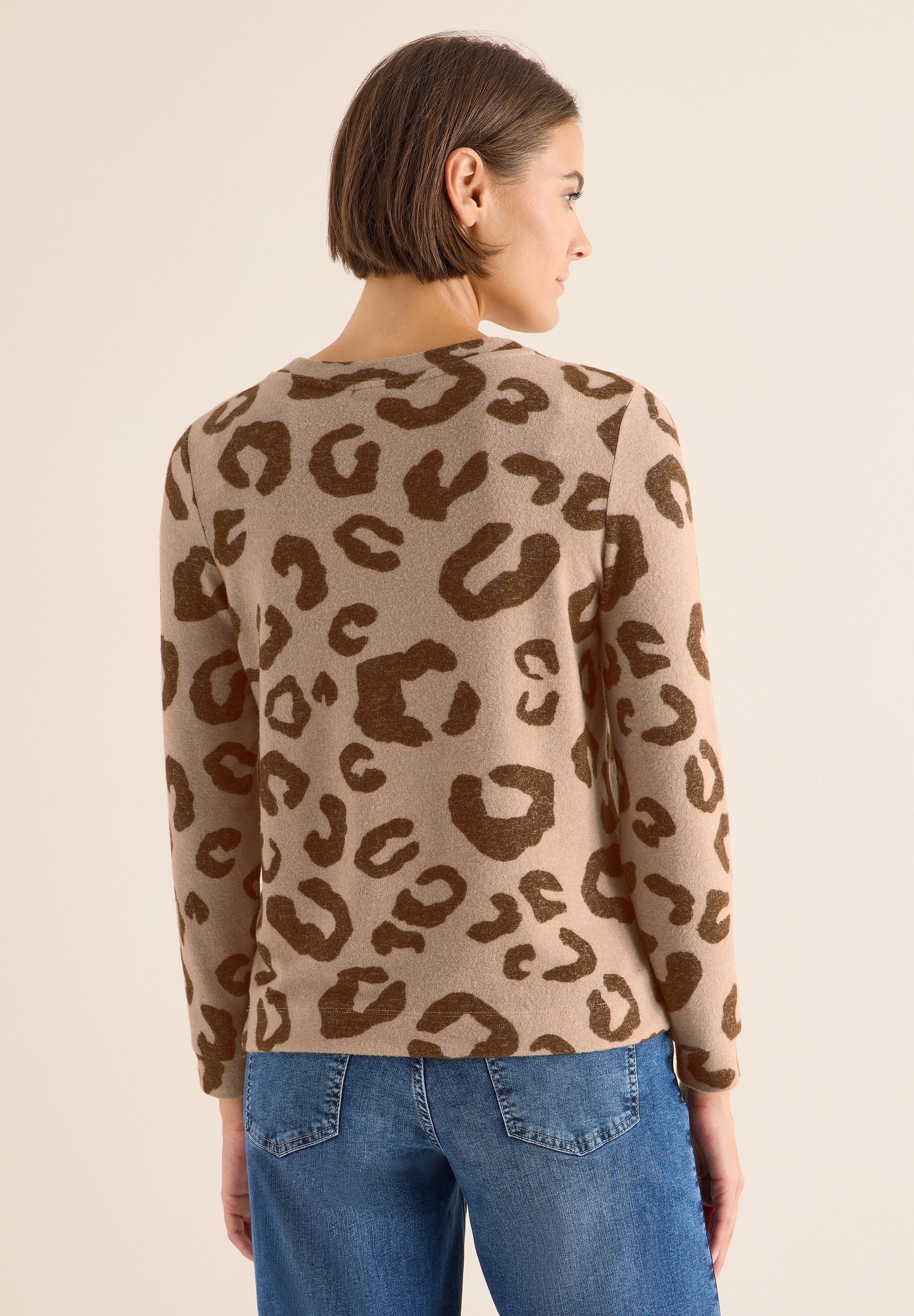 Cecil Langarmshirt, aus softem Materialmix