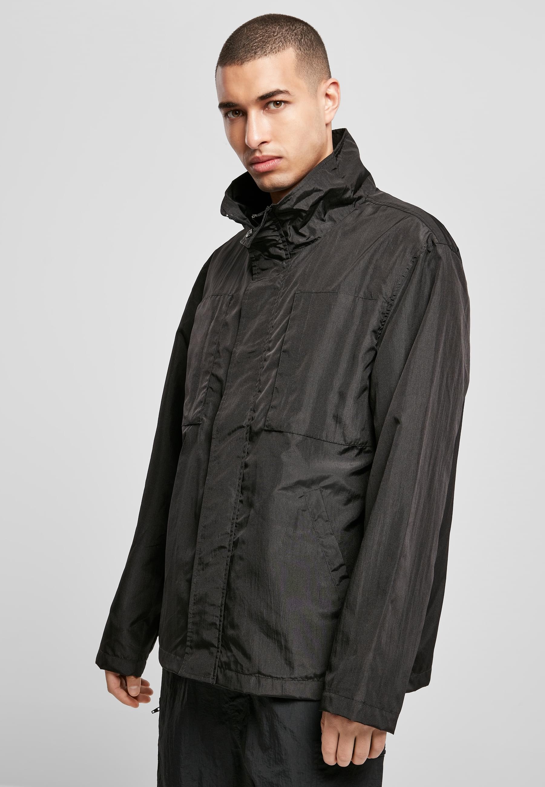 URBAN CLASSICS Allwetterjacke »Urban Classics Herren Double Pocket Nylon Crepe Jacket«, (1 St.), ohne Kapuze