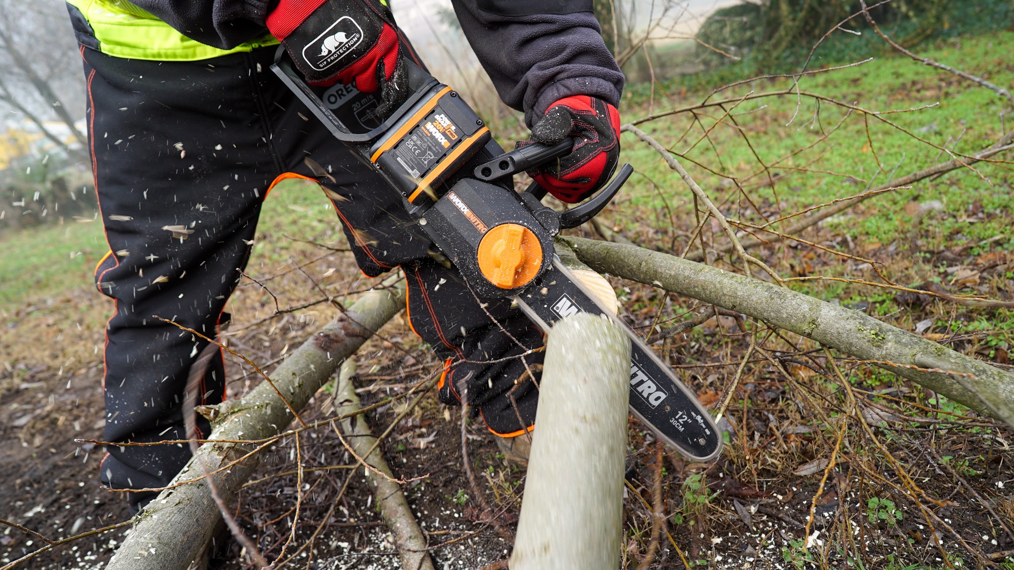 Worx Akku-Kettensäge »WG350E.9 Nitro Profi«, leistungsstarke Holzsäge, 10m/s, ohne Akku und Ladegerät