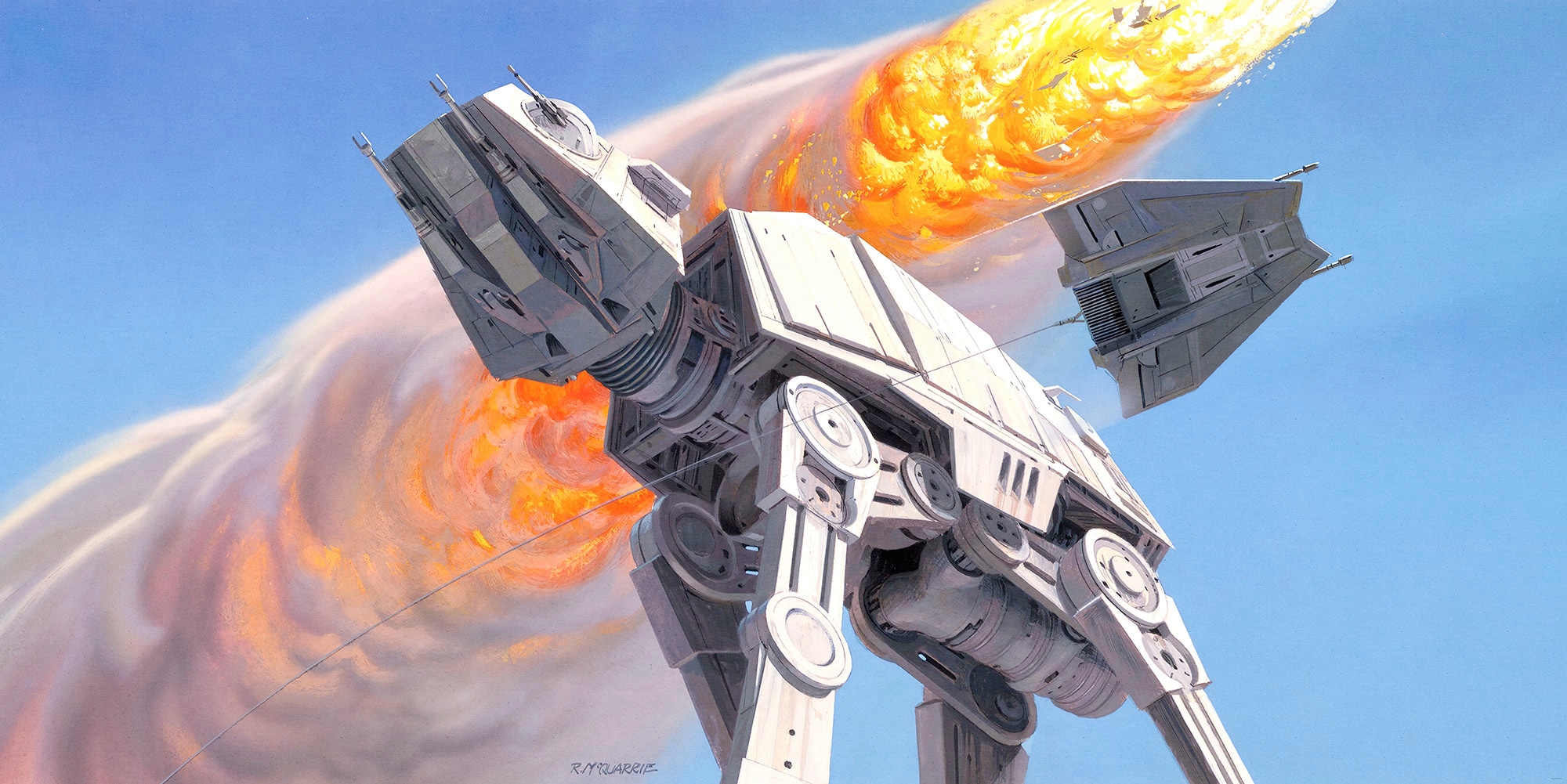 Komar Vliestapete "Star Wars Classic RMQ Hoth Battle AT-AT", 500x250 cm (Breite x Höhe)