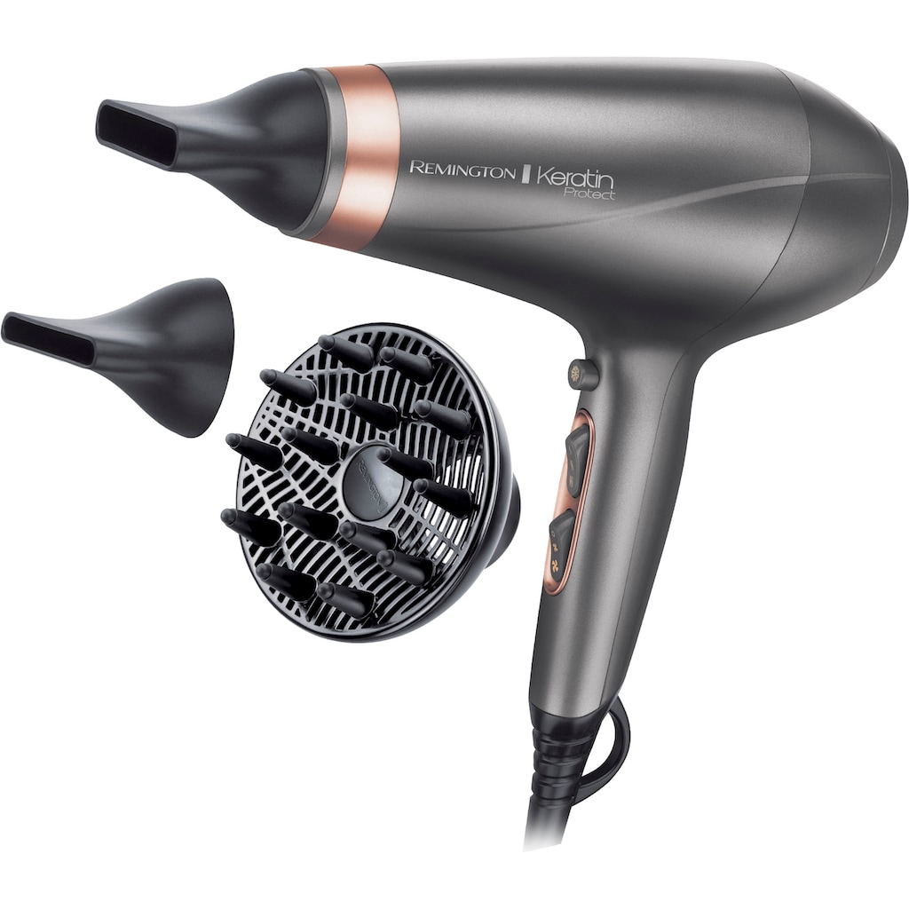 Remington Haartrockner »AC8820 E51 Keratin Protect Dryer«, 2200 W, 3 Aufsätze