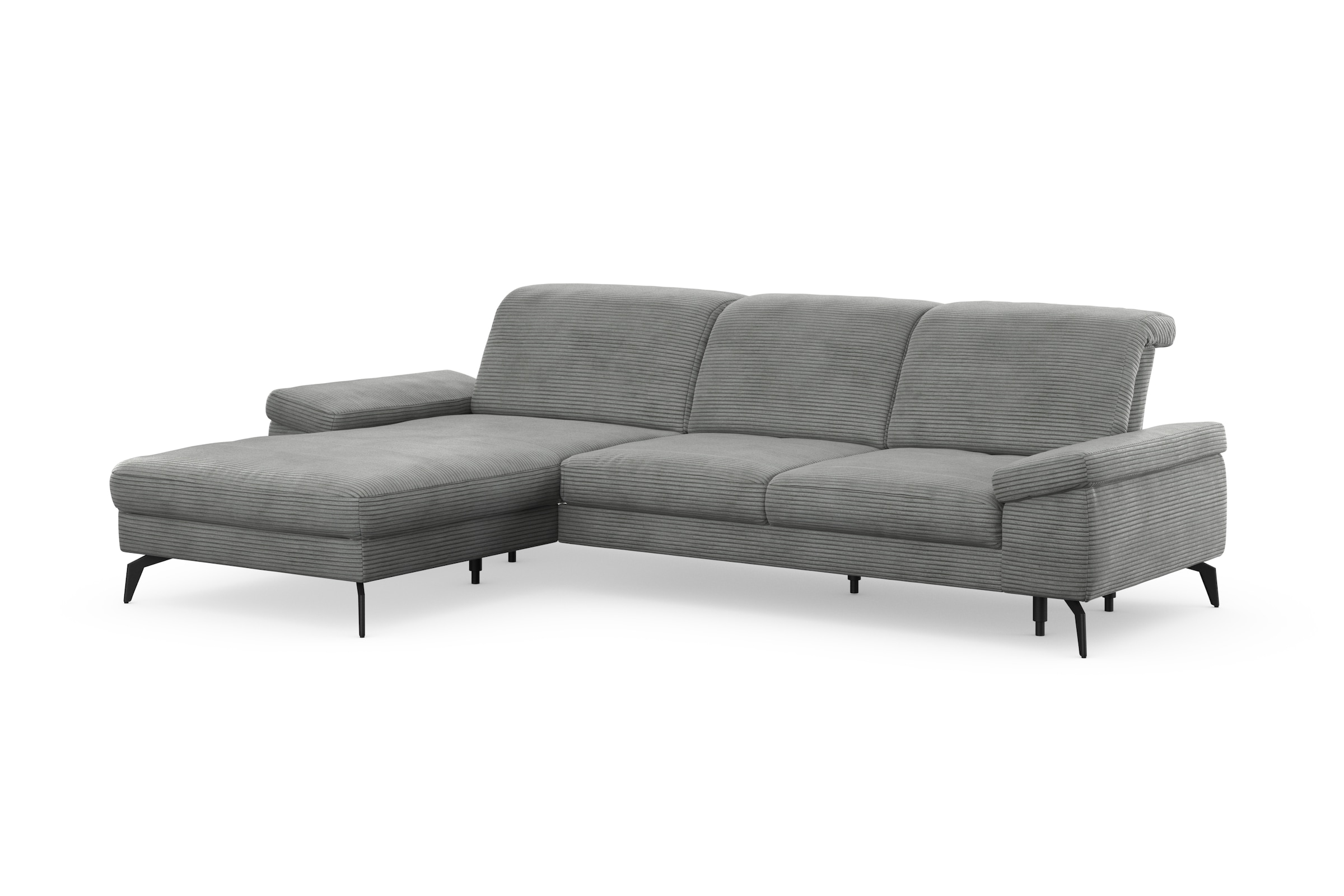 sit&more Ecksofa »Cabana L-Form«, Recamiere, wahlweise mit Sitztiefen-, Armlehnen- und Kopfteilfunktion