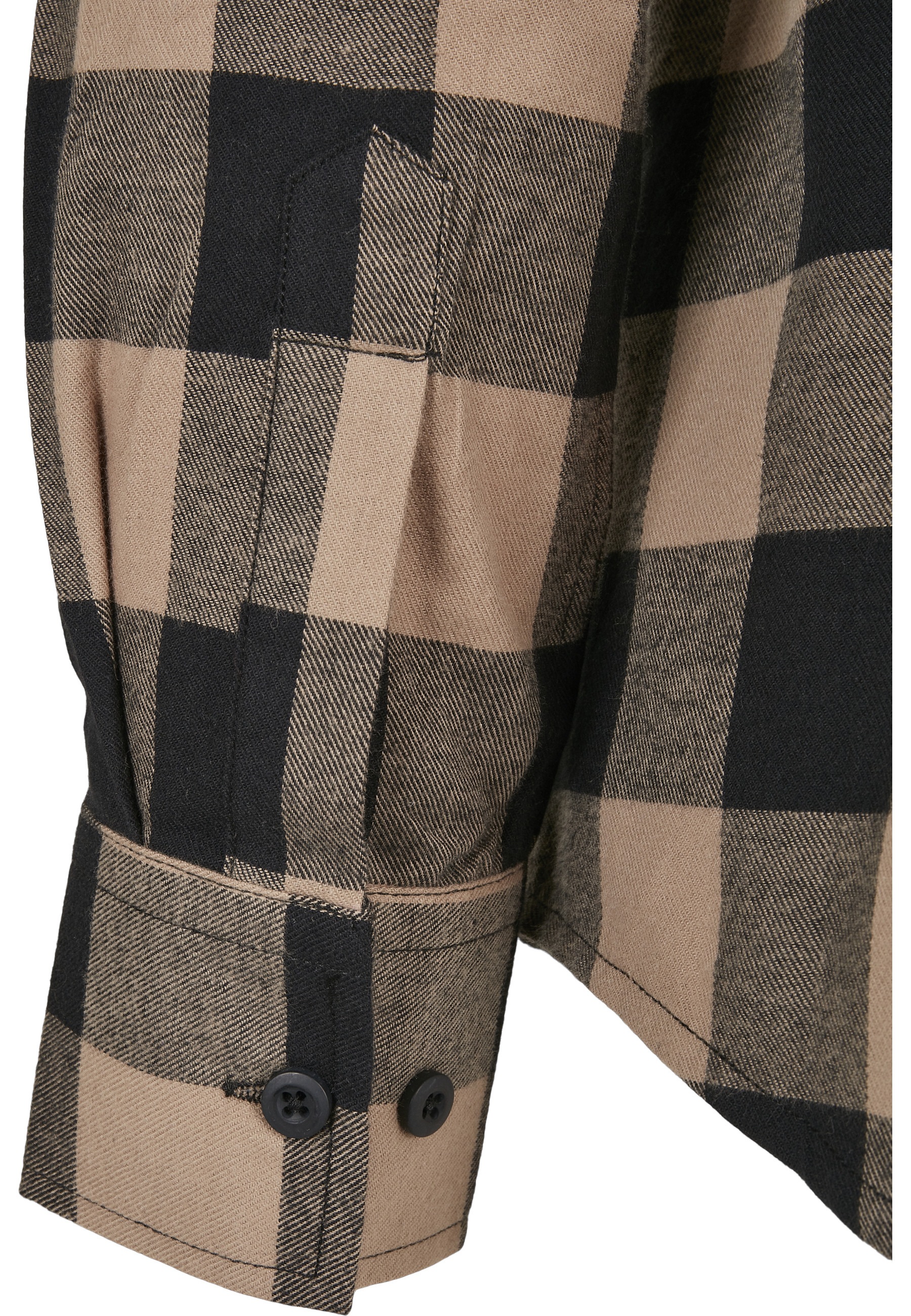 URBAN CLASSICS Kurzarmshirt »Urban Classics Damen Ladies Turnup Checked Flanell Shirt« 1 Stk.