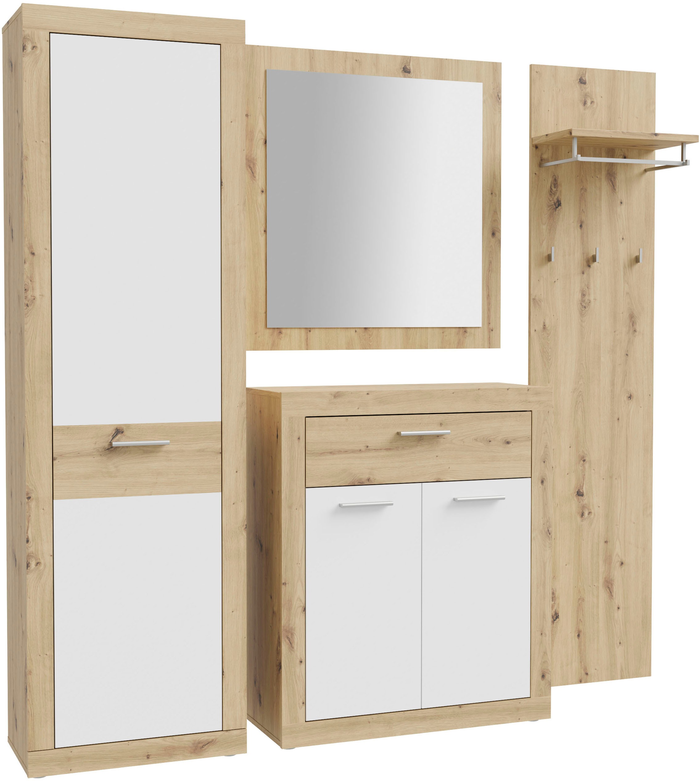 Thumbnail - FORTE Garderobenspiegel "Baccio" Spiegel, Rahmenoptik, Artisan Eiche