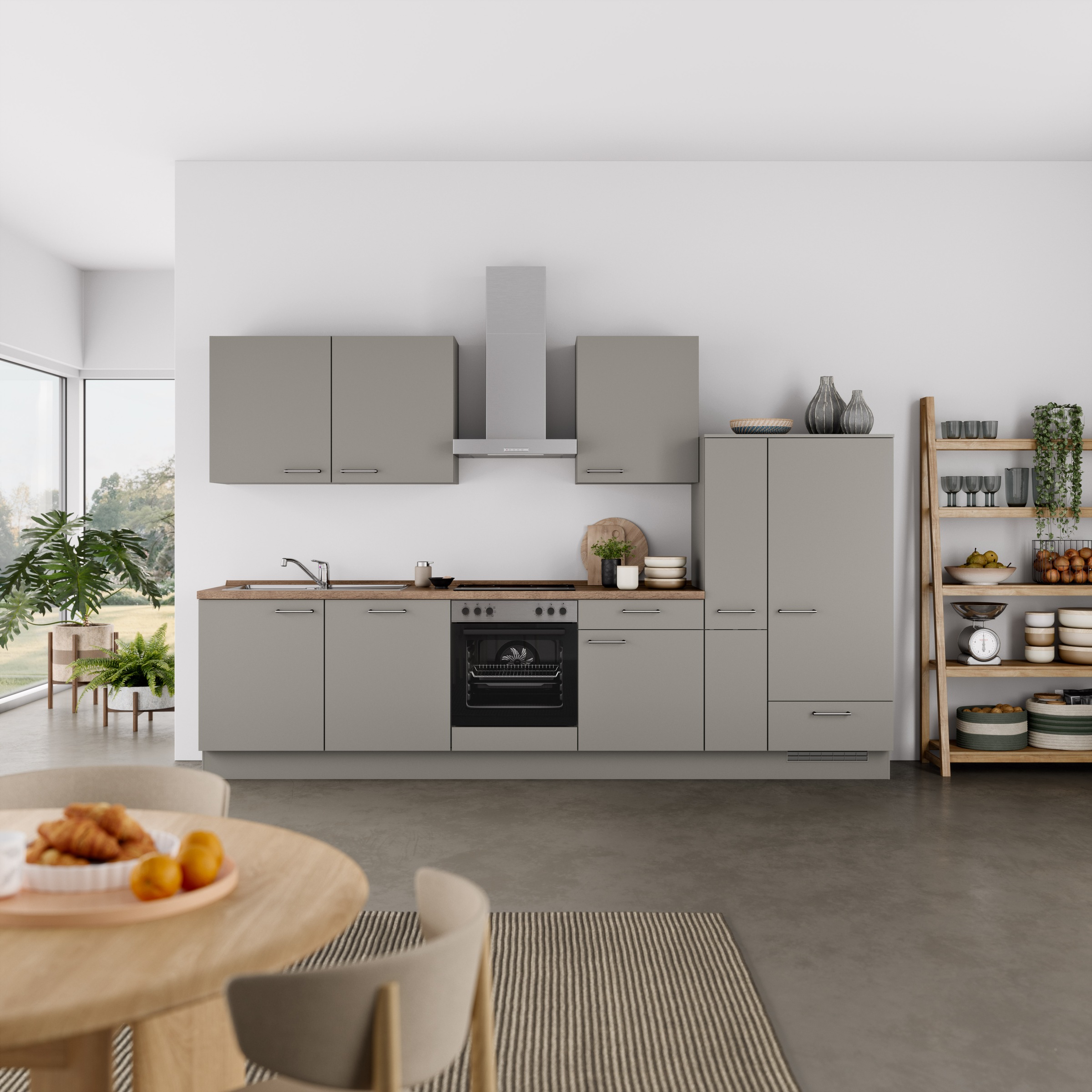 nobilia Küchenzeile ""Laser I", Ausrichtung wählbar, Breite 330 cm" vormont günstig online kaufen