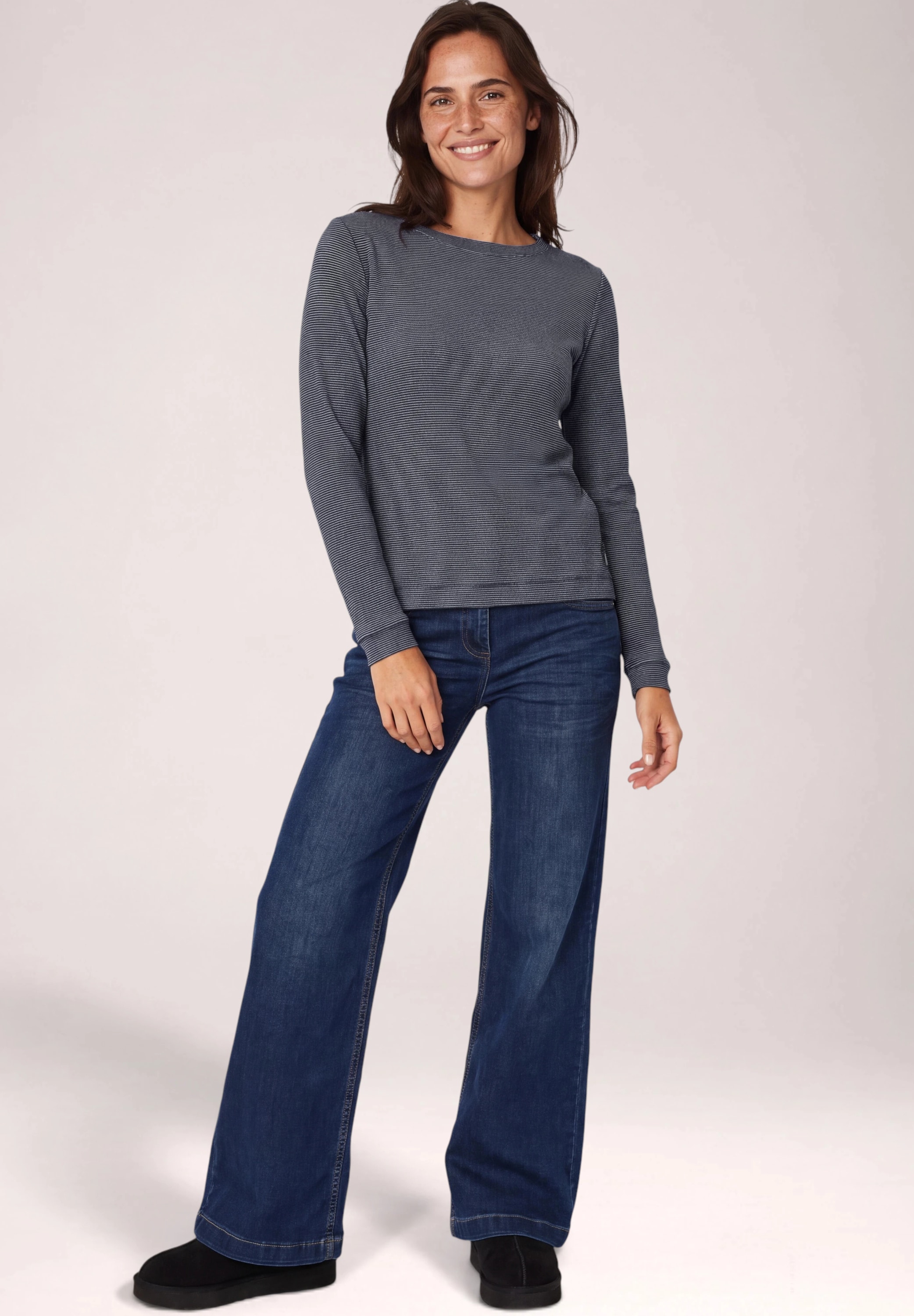 Cecil Langarmshirt aus Baumwolle mit Stretchante