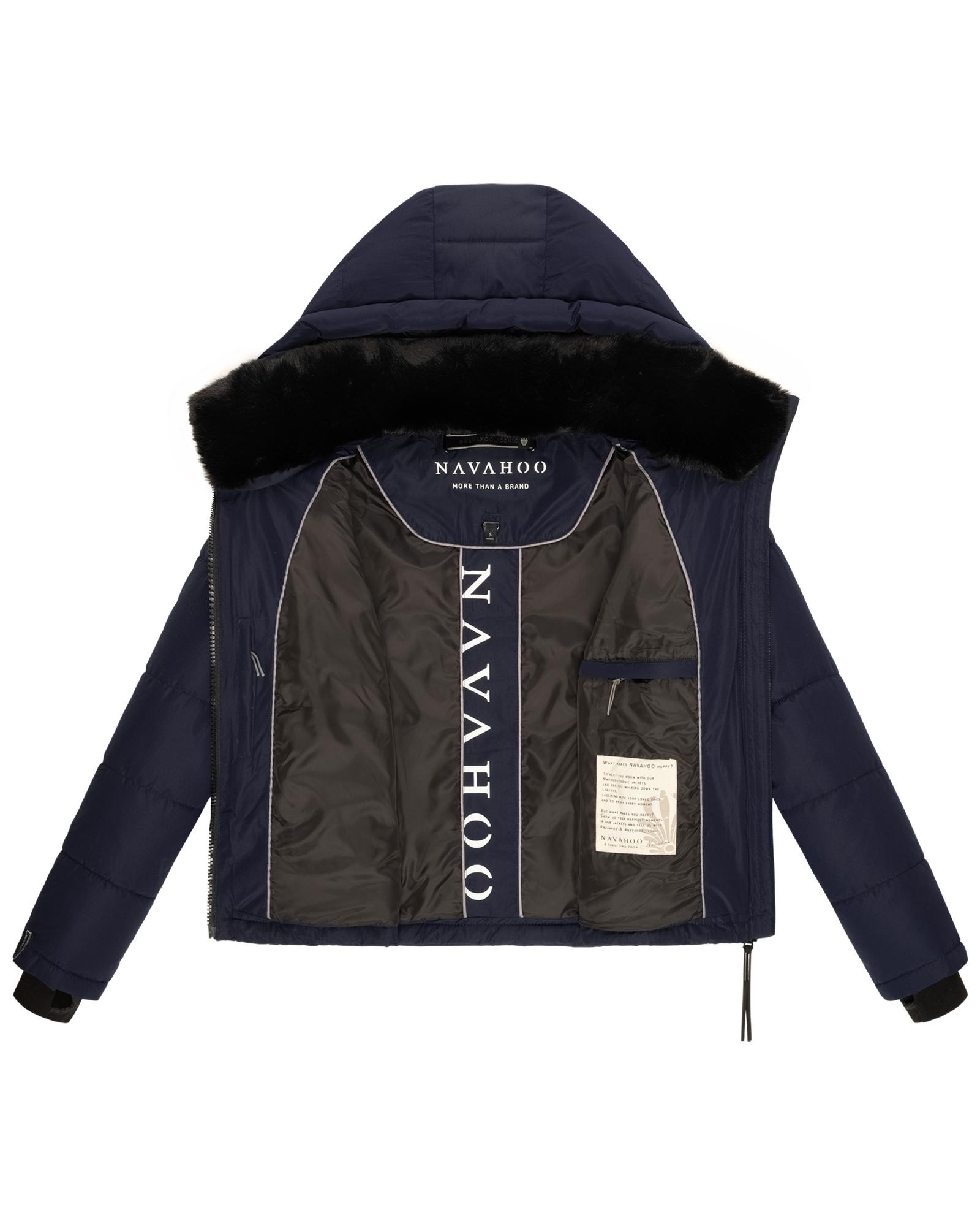 Navahoo Steppjacke »Mit Liebe XIV«, mit Kapuze, Warme gesteppte Damen Winterjacke mit kuscheligem Kragen