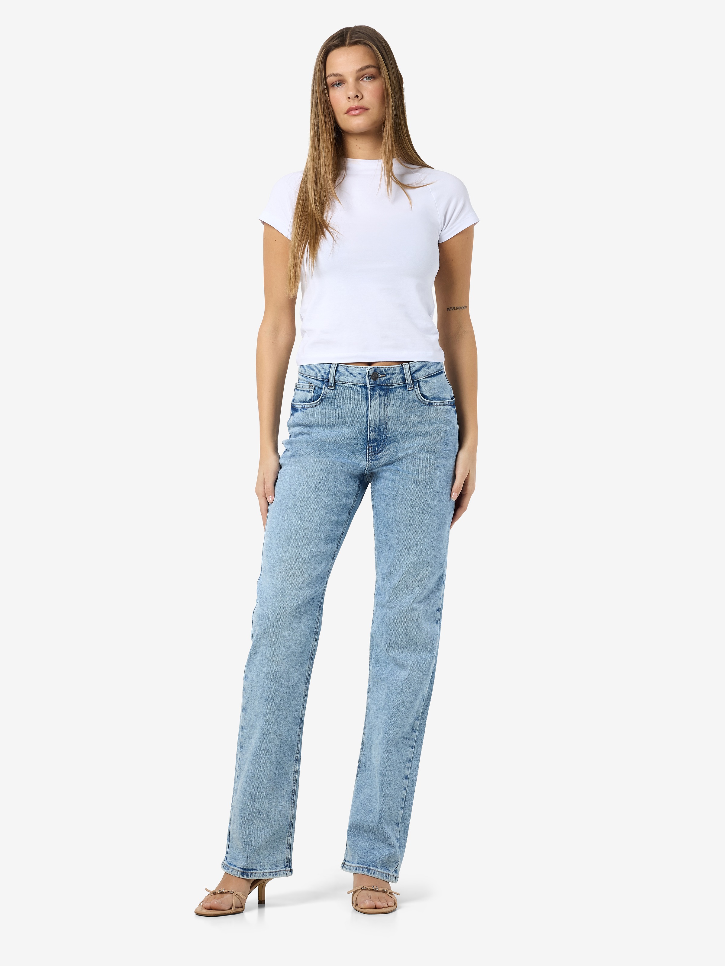 Noisy may High-waist-Jeans "NMMONICA HW STRAIGHT JEAN AZ359LB NOOS" günstig online kaufen