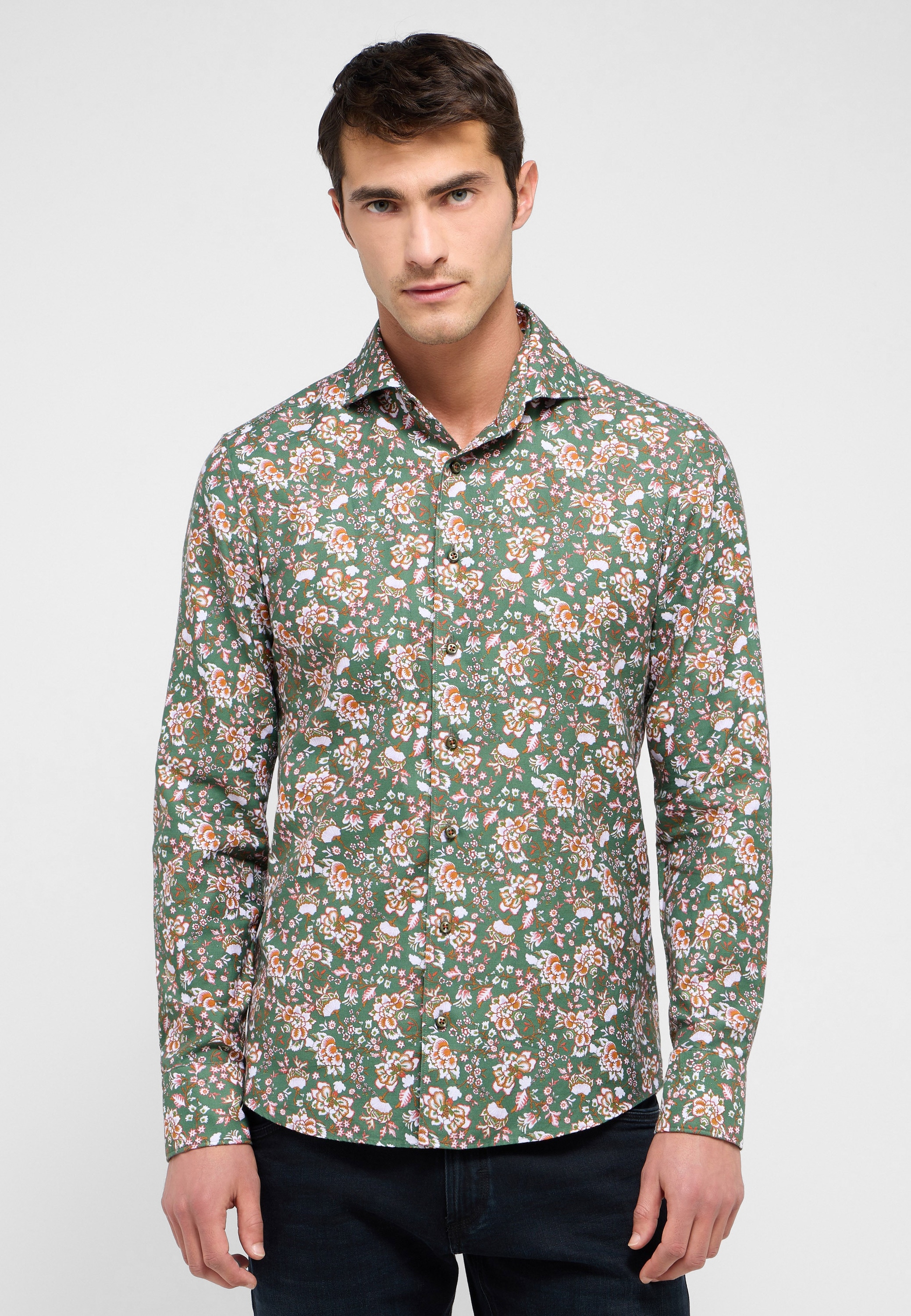 Eterna Langarmhemd "SLIM FIT" EASY IRON (bügelleicht) günstig online kaufen