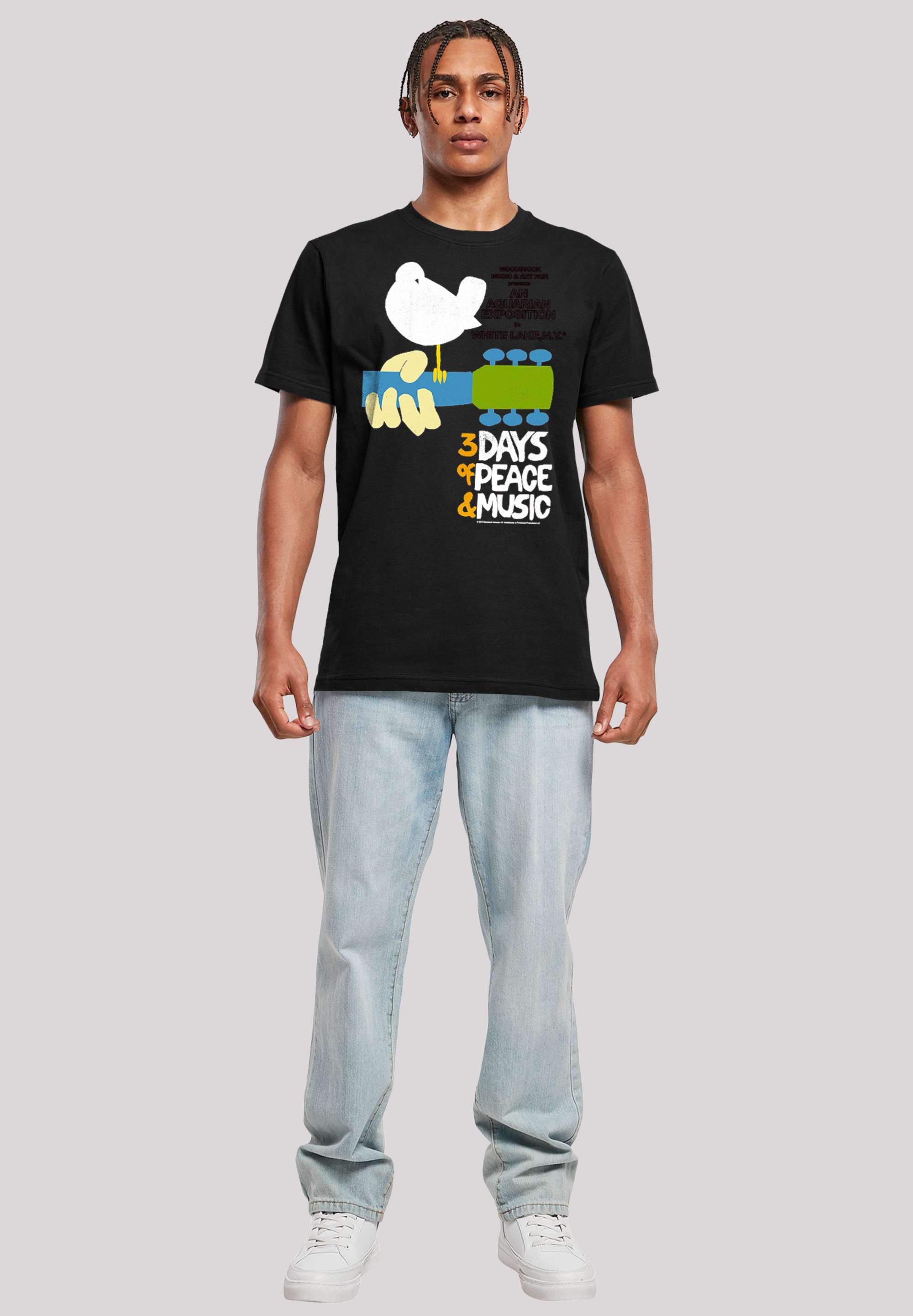 F4NT4STIC T-Shirt »Woodstock Festival Poster«, Herren,Premium Merch,Regular-Fit,Basic,Bandshirt