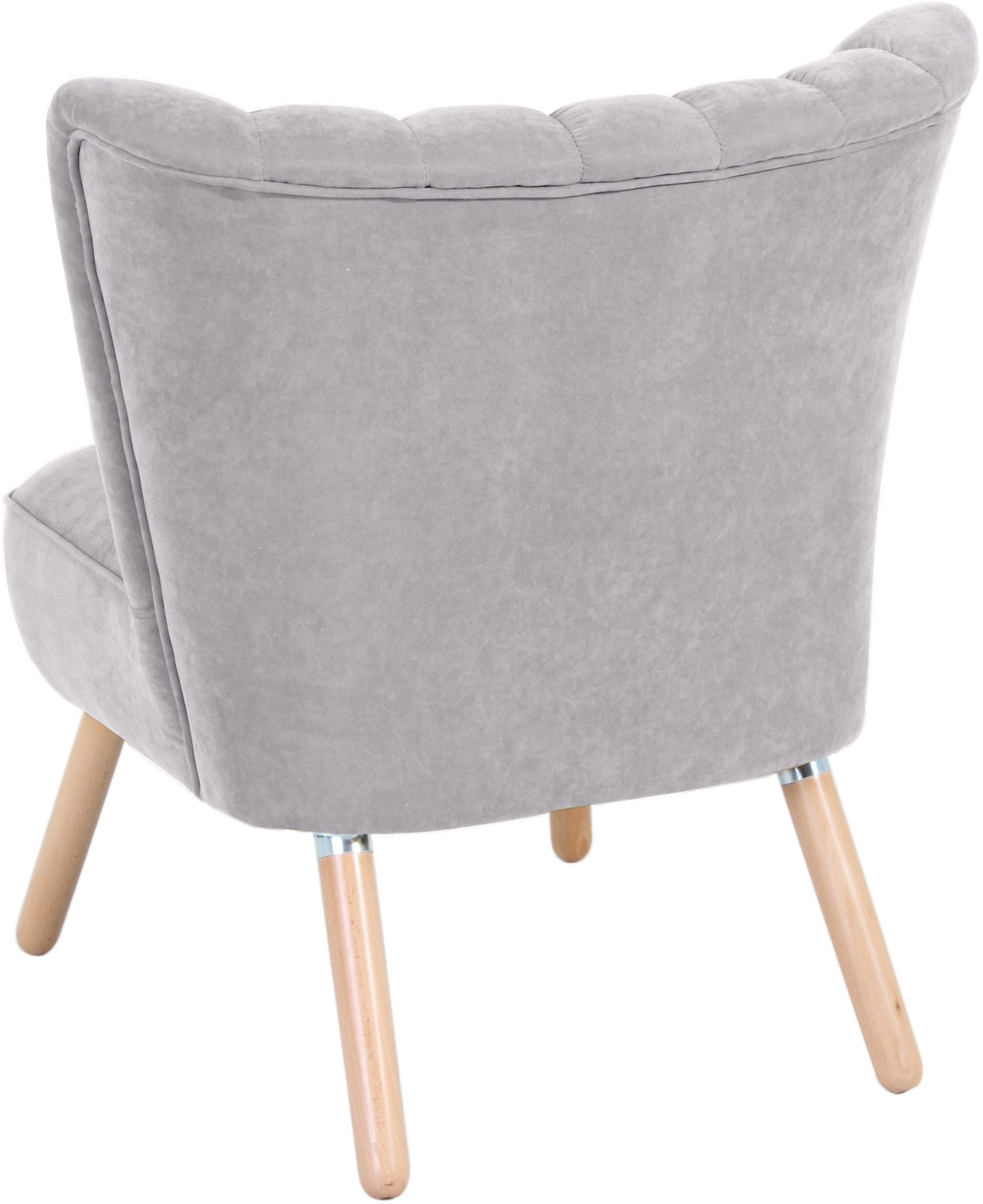 Max Winzer® Sessel »Aspen, Loungesessel, Solitärsessel, bequem,«, tolle Rückenlehnenverarbeitung im Retrostil, hoher Fuß