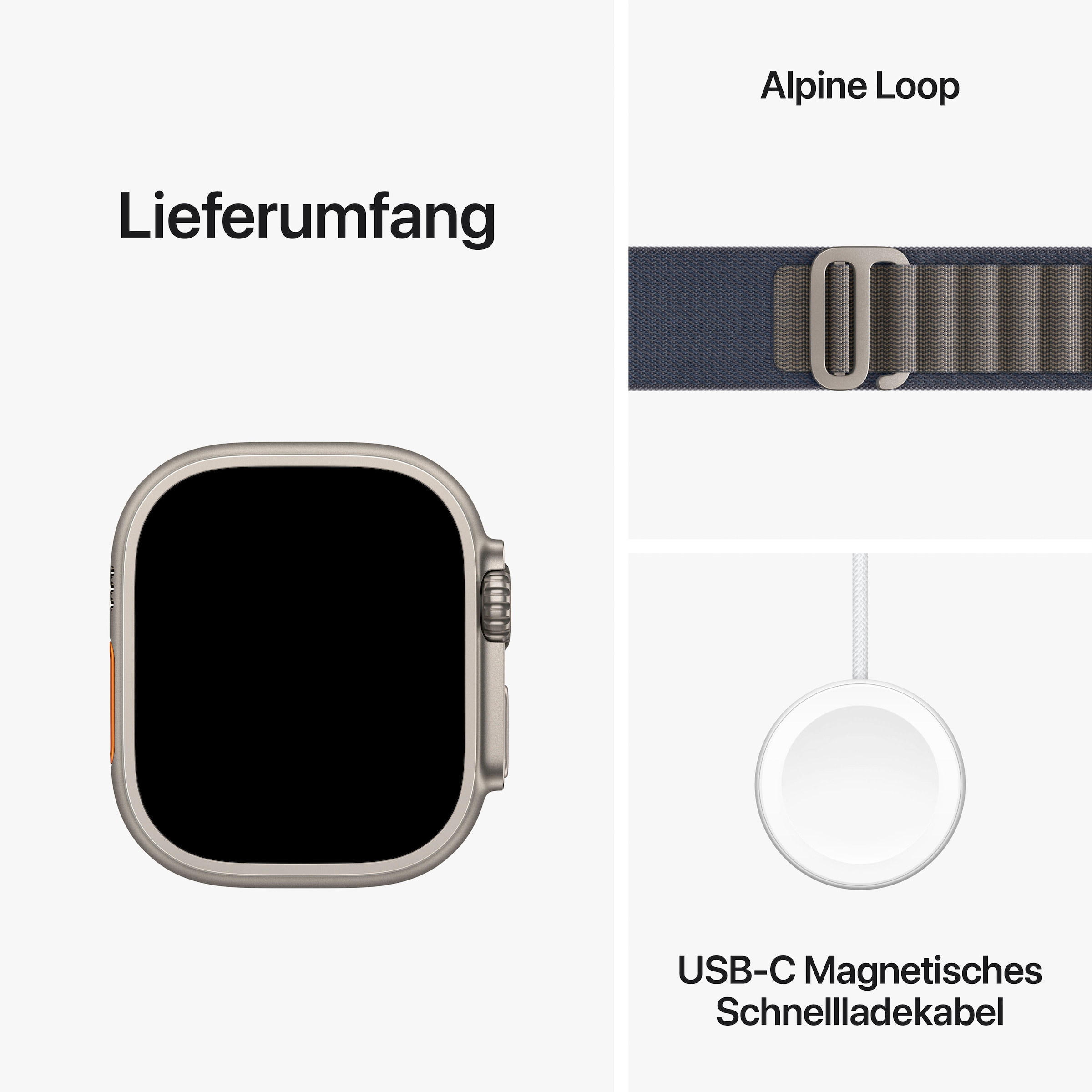 Apple Smartwatch »Watch Ultra 2 Titanium«, (4,9 cm / 1,92 Zoll), Watch OS 10, 64 GB, Alpine Loop)