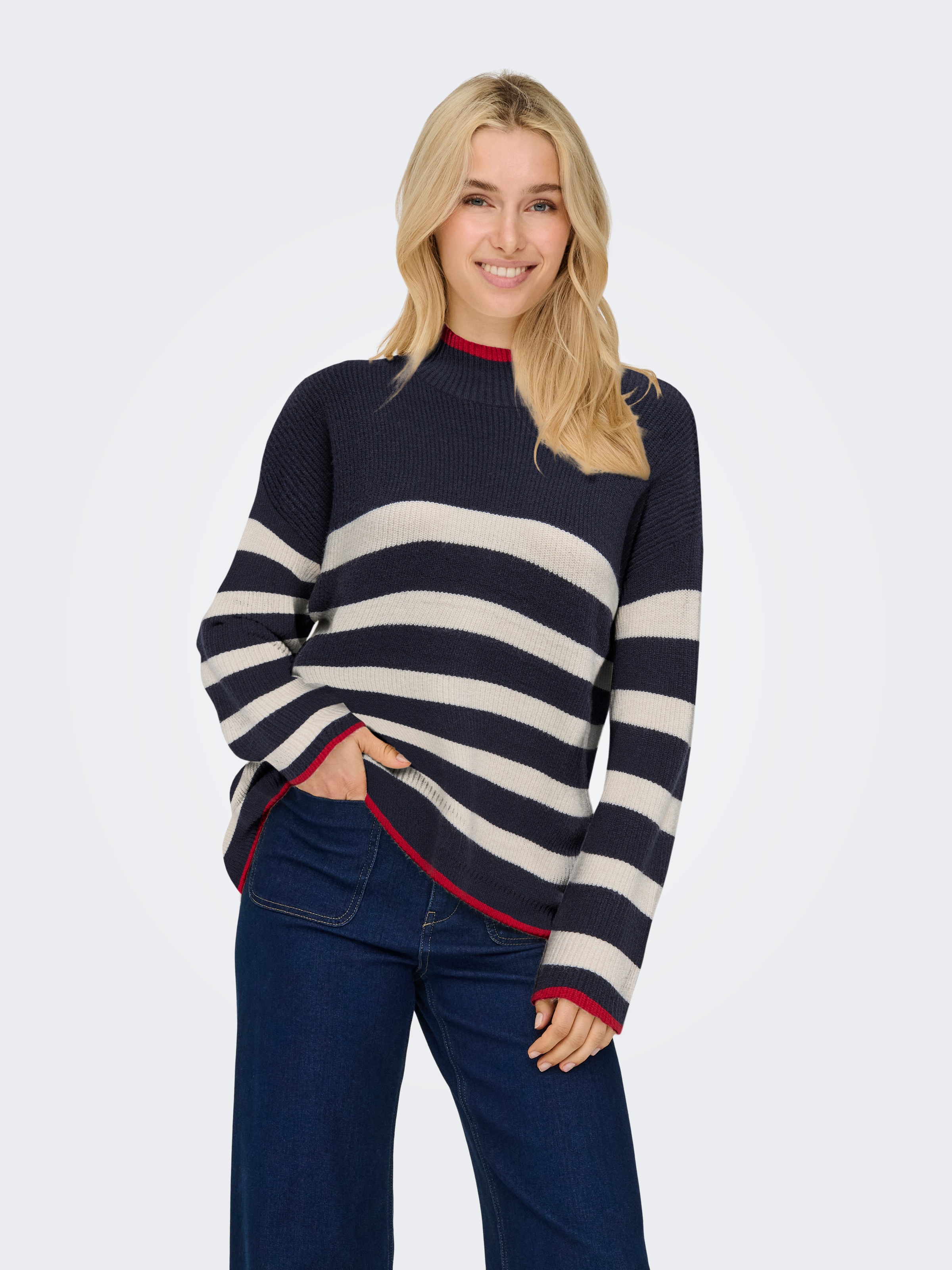 ONLY Strickpullover "ONLKATIA LS RIB HIGHNECK CC KNT" günstig online kaufen