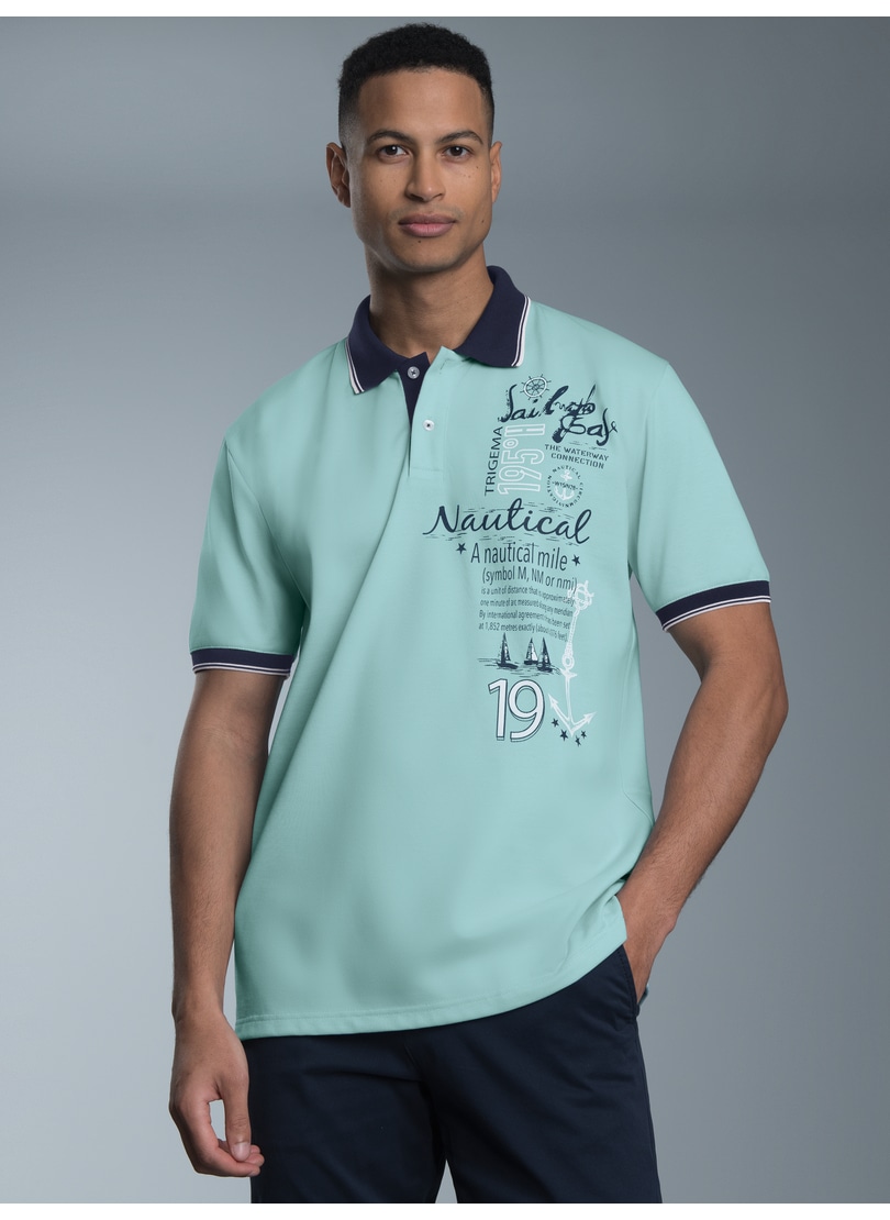 Trigema Poloshirt »TRIGEMA Poloshirt mit maritimem Printmotiv«, (1 tlg.)