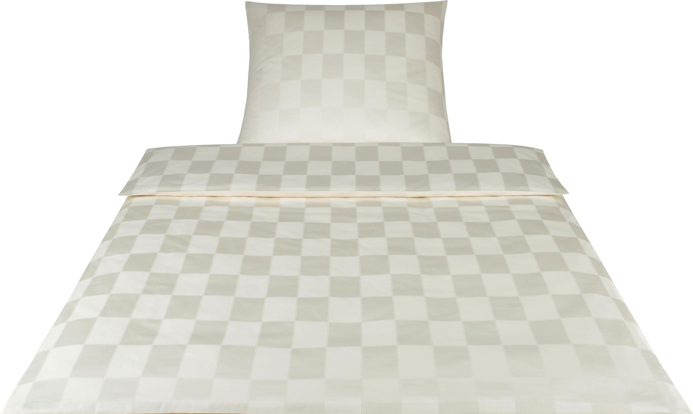Elegante Bettwäsche "Courage" 2 Stk. tlg. im modernen Karodesign günstig online kaufen