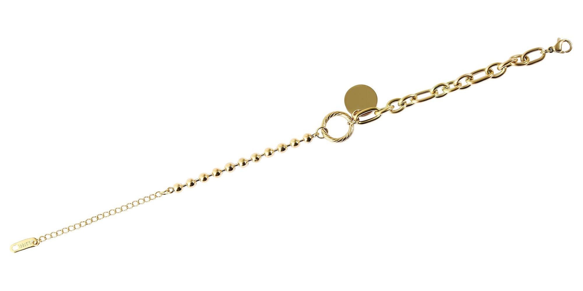 Armband ADELIA´S "Damen Armband – Münze aus Edelstahl 17+3 cm", gold, Armbänder, Damen, 20cm, Edelstahl, Armband, Zum Verschenken an Menschen, die Ihnen am Herzen liegen 2