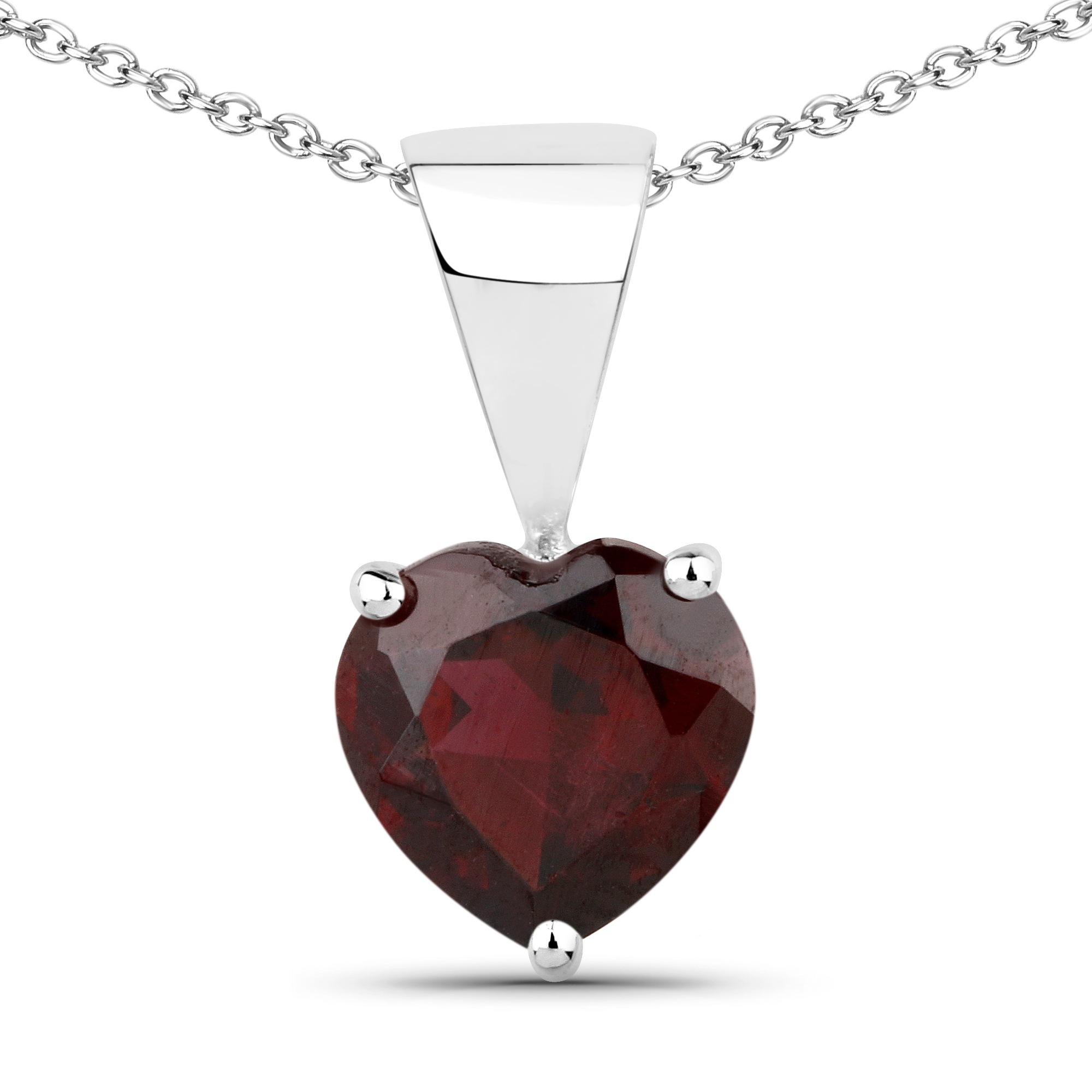 Vira Jewels Paar Ohrstecker »925-Sterling Silber rhodiniert Glänzend Granat bordeaux«