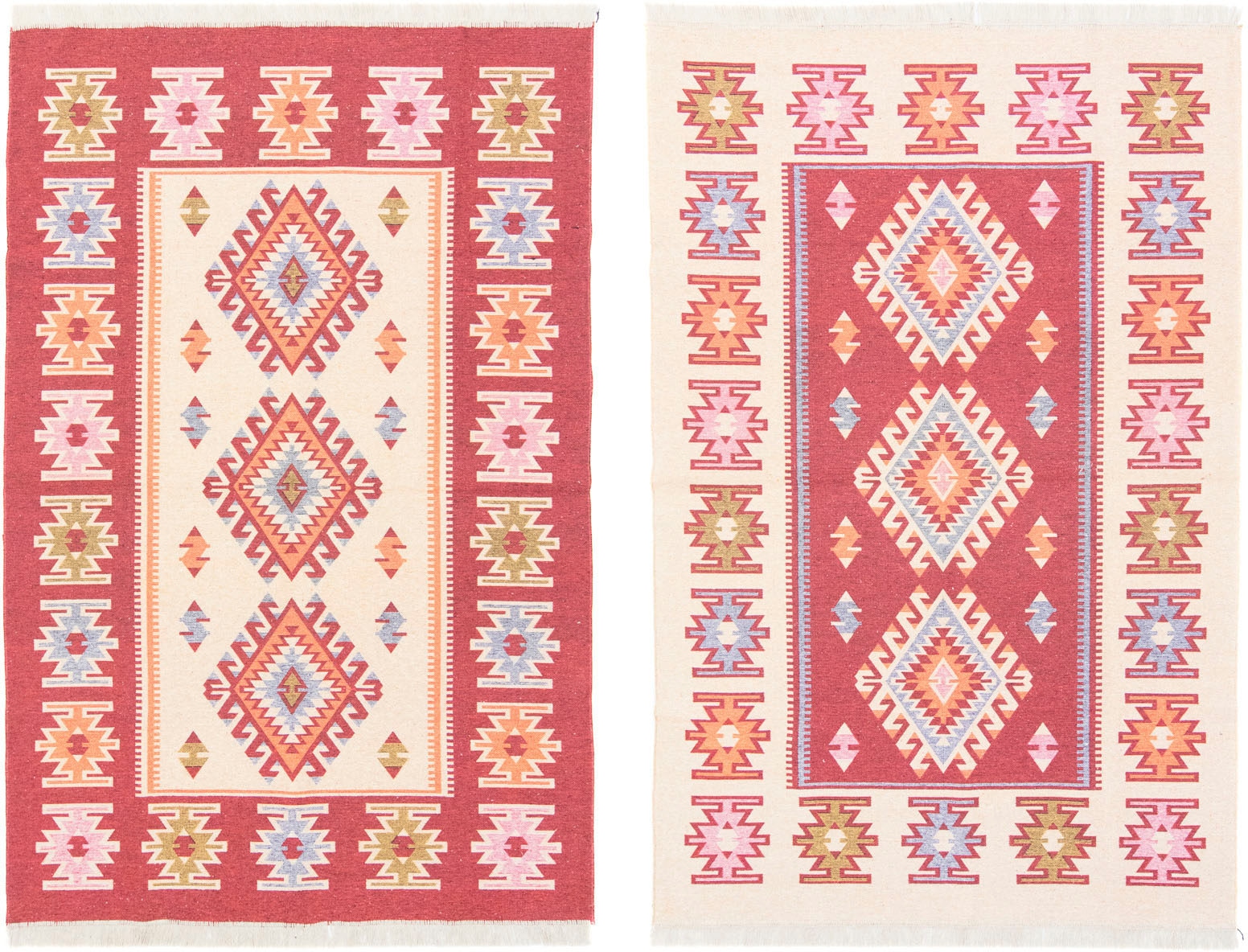 morgenland Wollteppich »Kelim Teppich - Trendy »Ariz« Rechteckig«, rechteckig, 0,5 mm Höhe, Flachgewebe