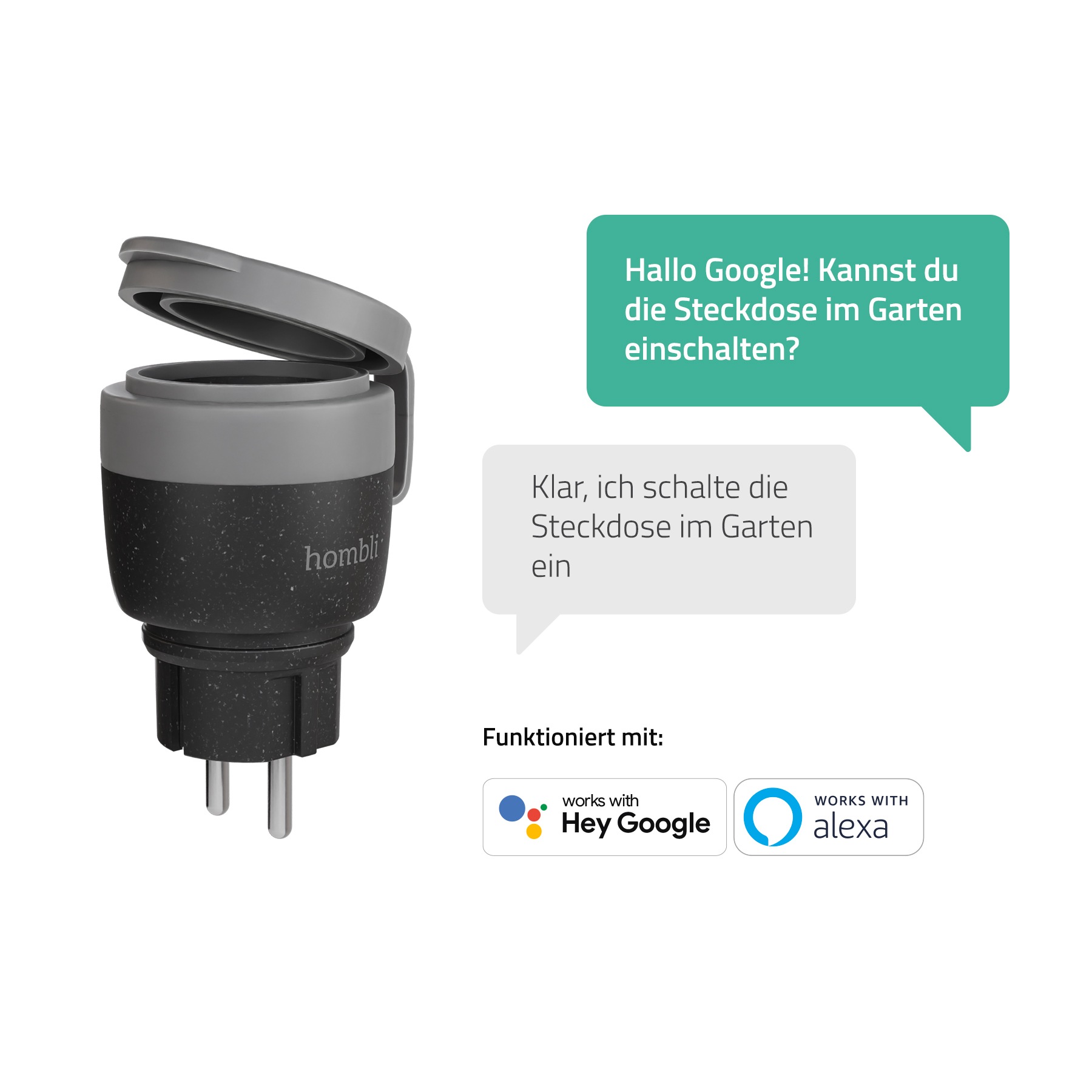 Hombli WLAN-Steckdose »Smarte Outdoor Steckdose V2«, (1 St.)