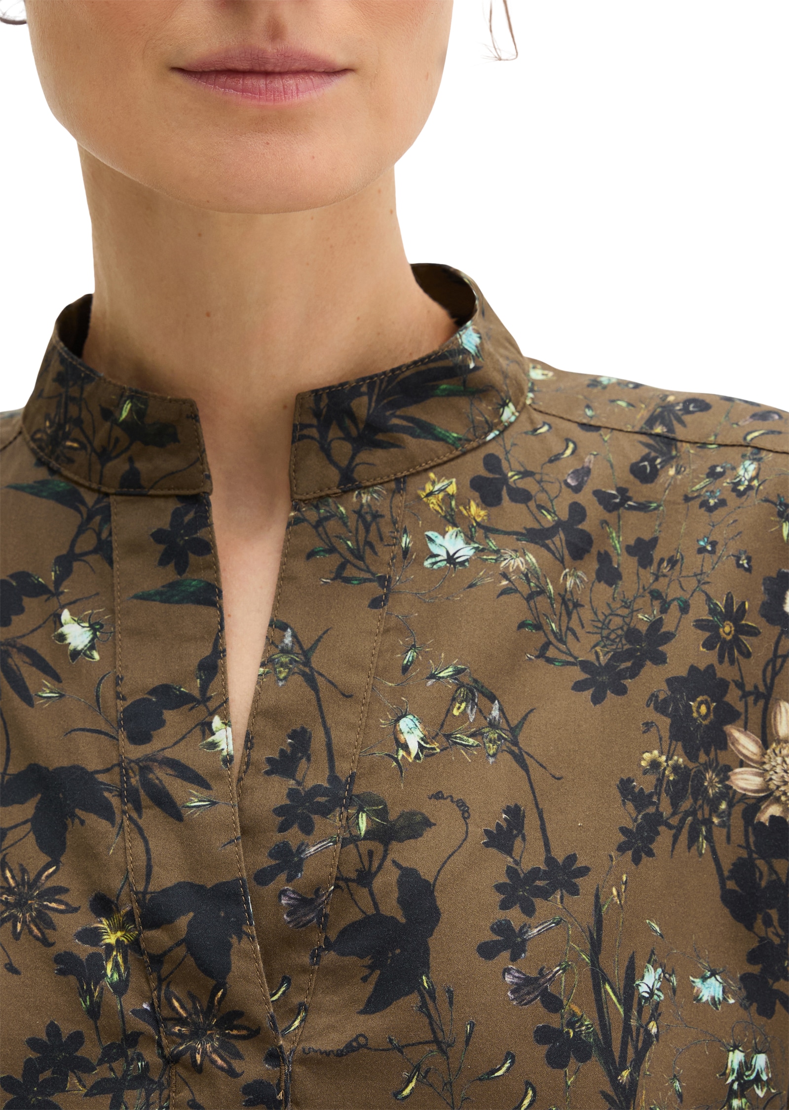 Marc O'Polo Langarmbluse »loose aus weichem Baumwollstoff« mit Allover-Print