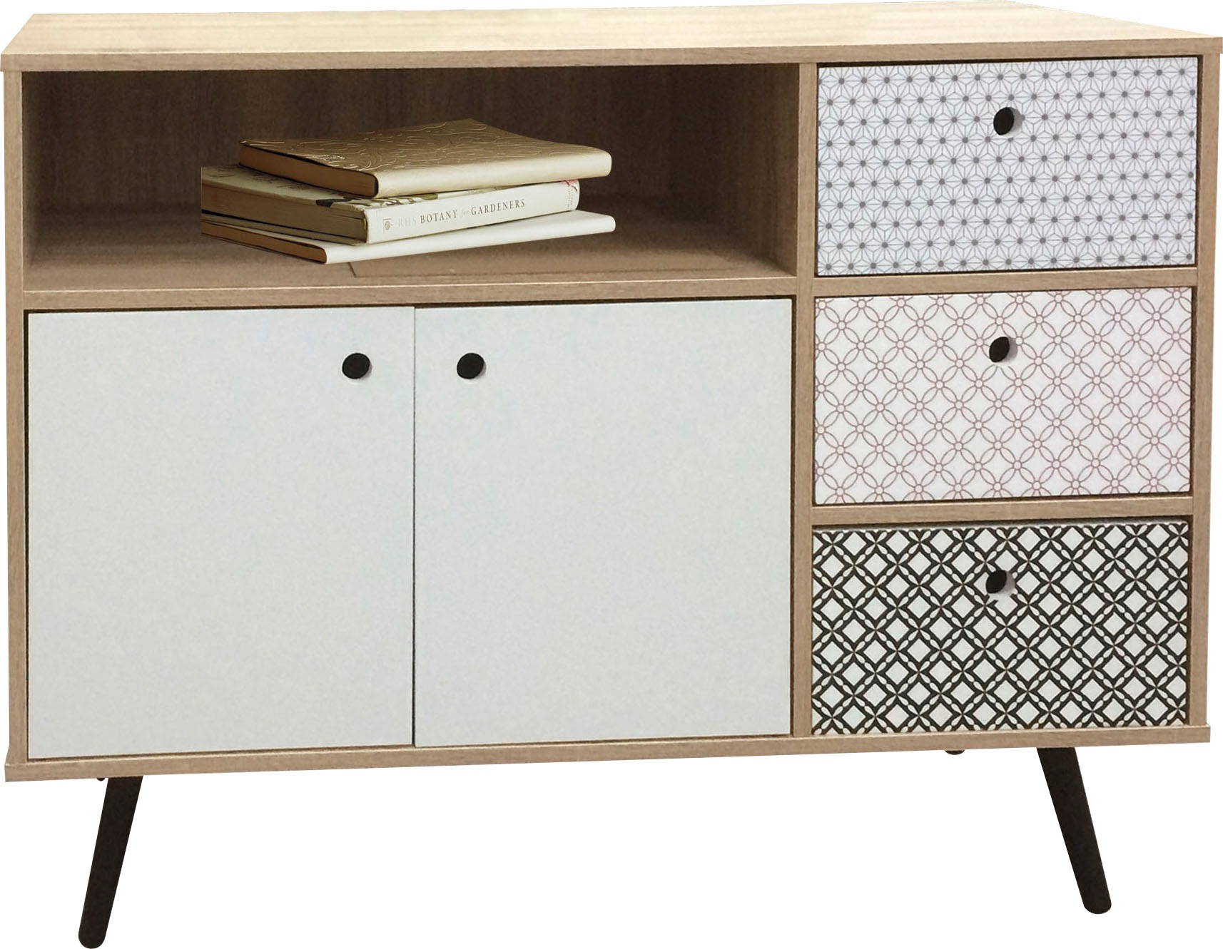 SIT Sideboard "Kommode MAILBOX – Scandi-Shabby Chic Anrichte mit 3 Schublad günstig online kaufen