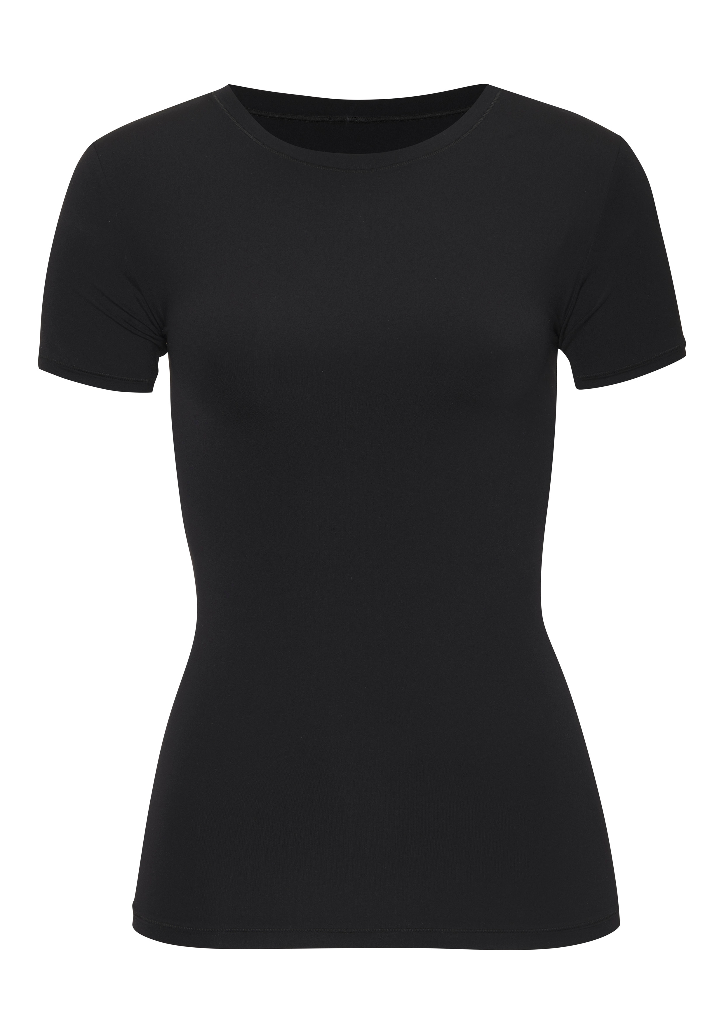 Copenhagen Studios T-Shirt weicher und elastischer Materialmix, unifarbene Optik