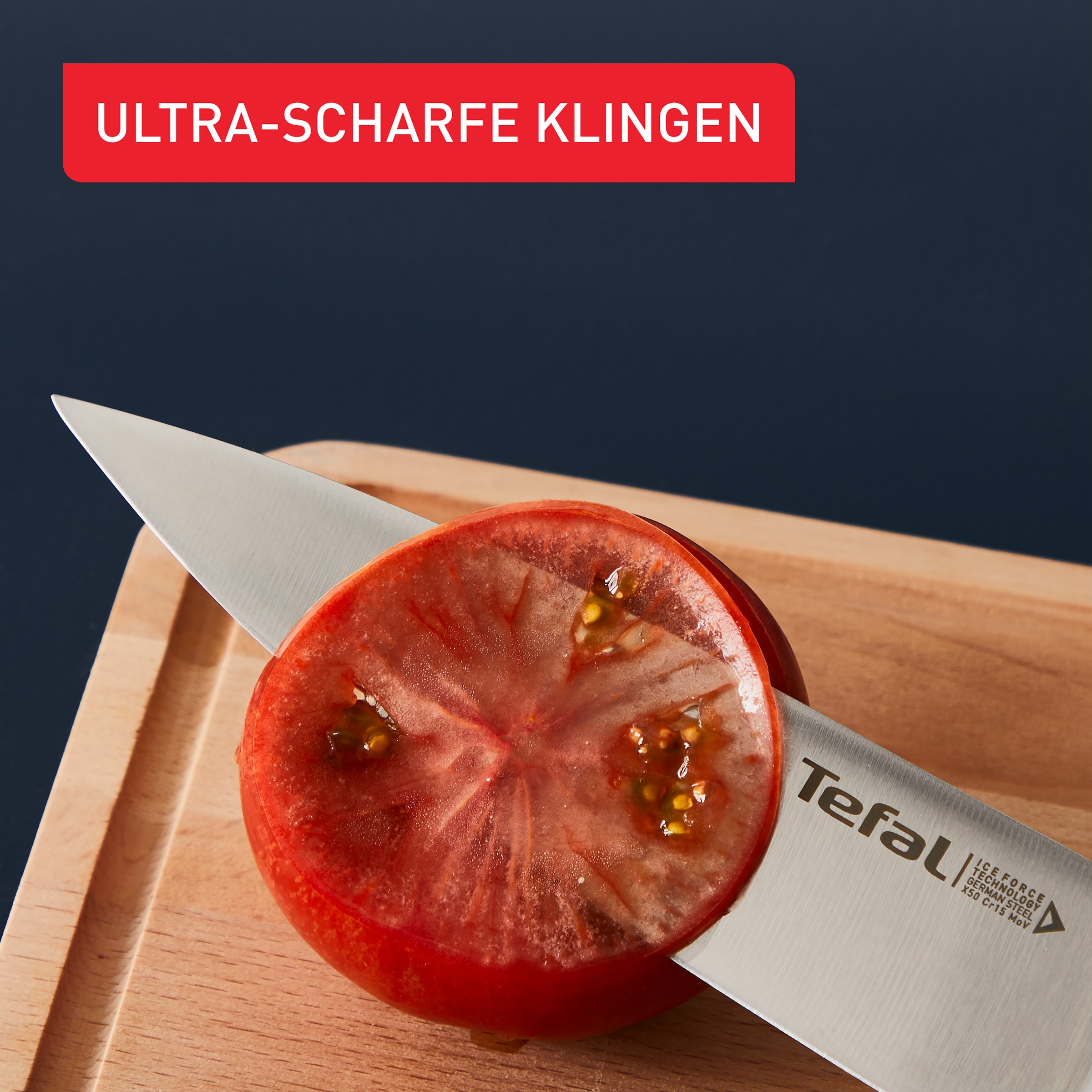 Tefal Schälmesser »Ice Force« 9 cm, Eishärtungstechnologie, Klinge aus deutschem Edelstahl