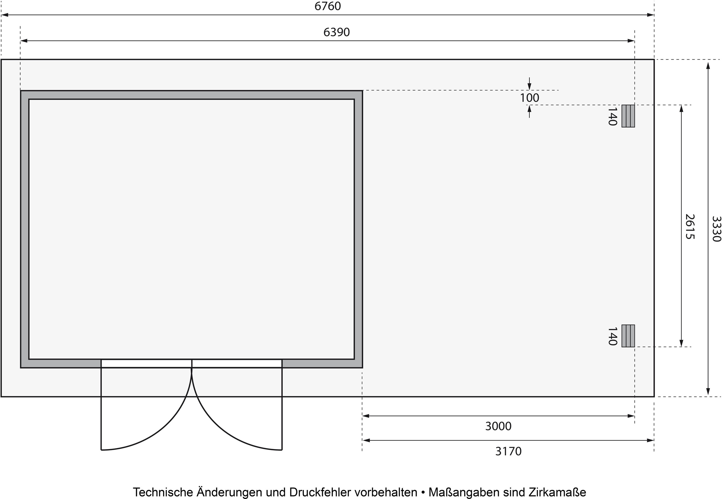 Karibu Gartenhaus »Trittau«, aus hochwertiger nordischer Fichte